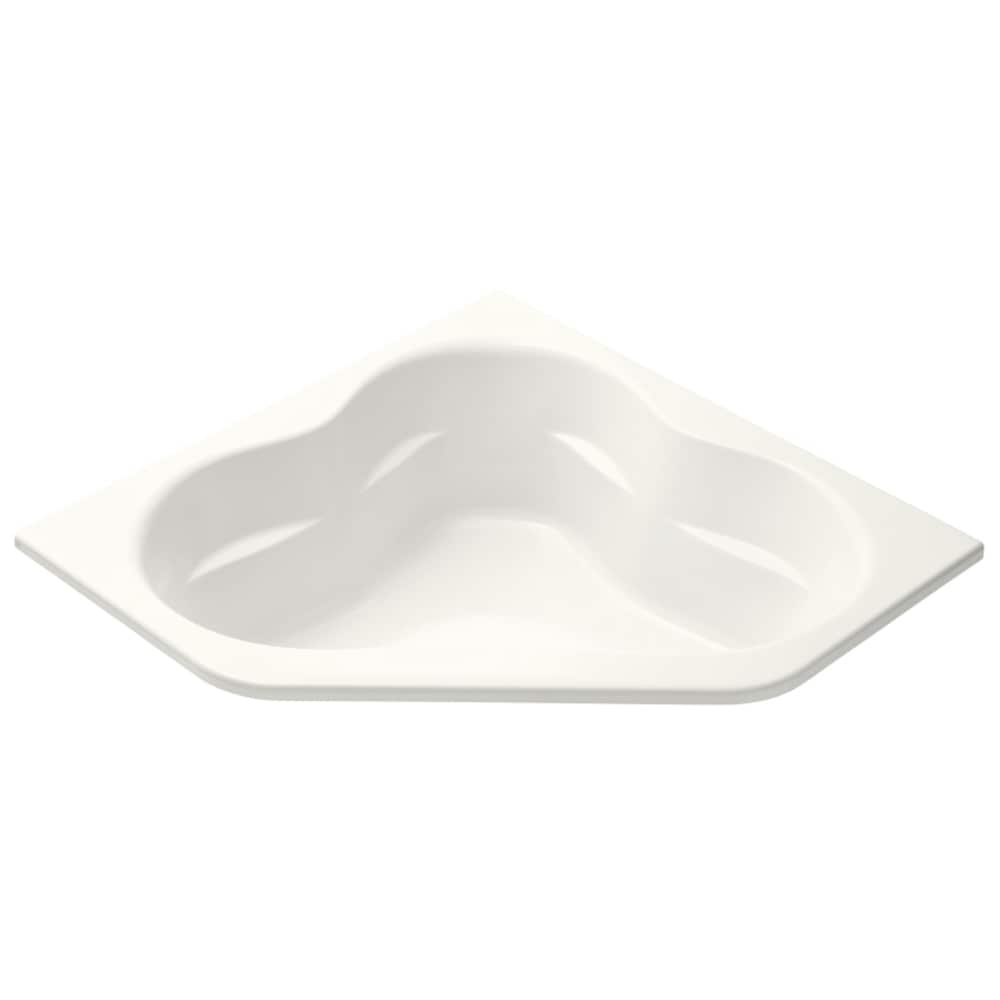 KOHLER 1161-0 Tercet 60-Inches x 60-Inches White Acrylic Corner Drop-in Soaking bathtub ( Front center Drain )