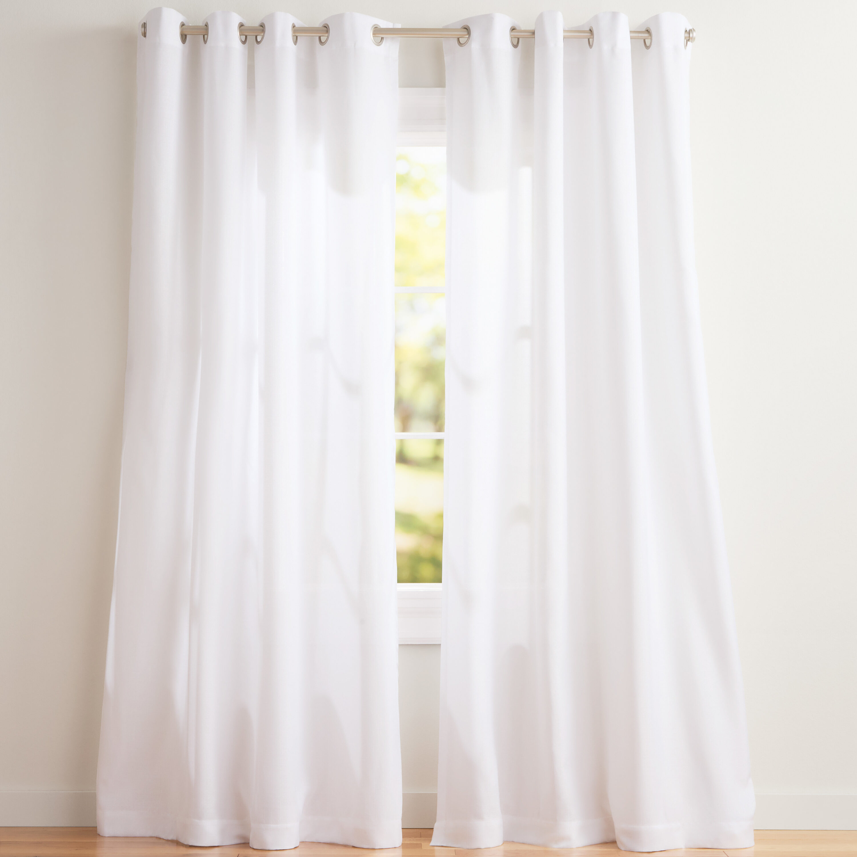 Exclusive Home YA013565DSEHG1 A207 120-in Winter White Light filtering Grommet Curtain panel pair