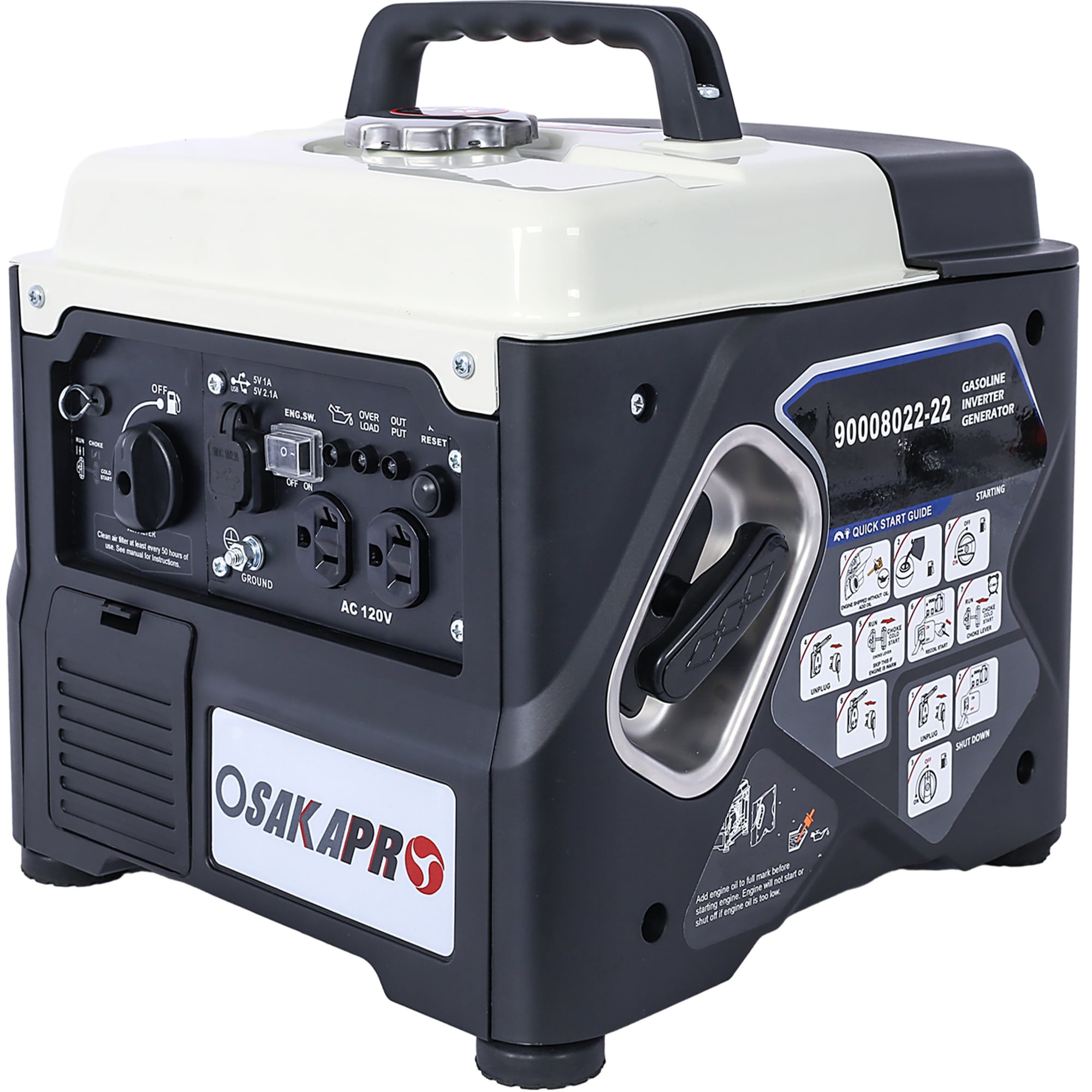 Vorene 1200W Ultra Quiet Portable Inverter Generator EPA Compliant for Home Camping