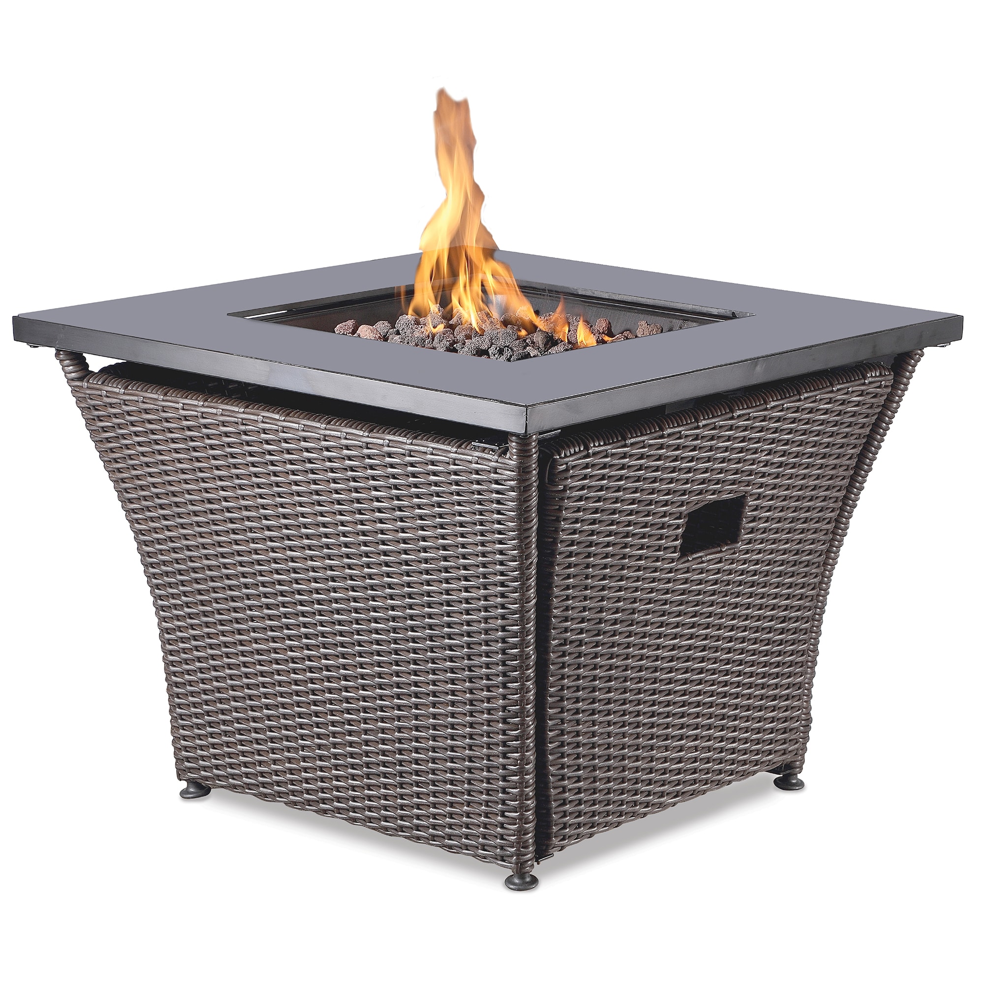 Blue Rhino 32-in W 50000-BTU Steel Propane Gas Fire Pit Table in the Gas Fire  Pits department at Lowes.com