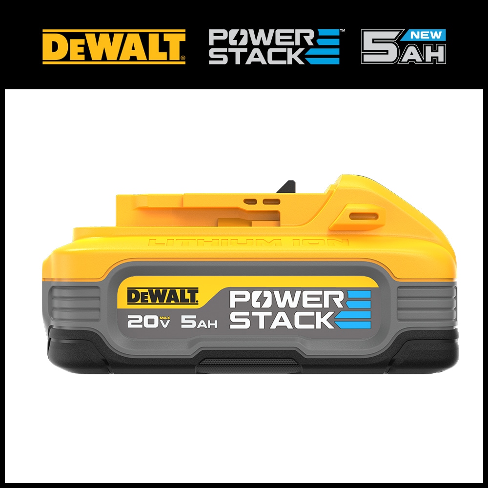 DEWALT POWERSTACK 20V Lithium-Ion 5.0Ah Battery Pack DCBP520 - The