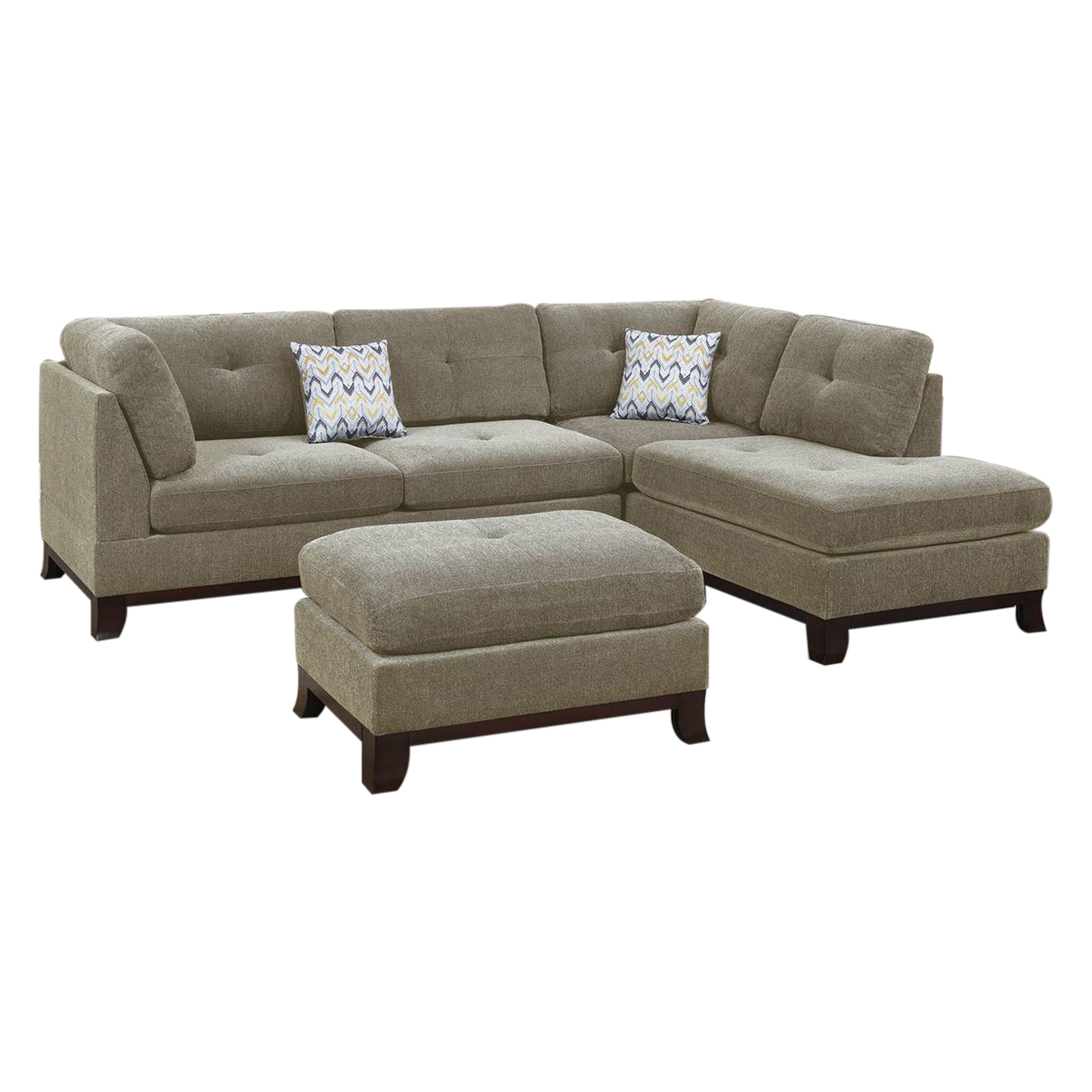 Venetian Worldwide Casual Camel Chenille Sectional Arm In The Couches