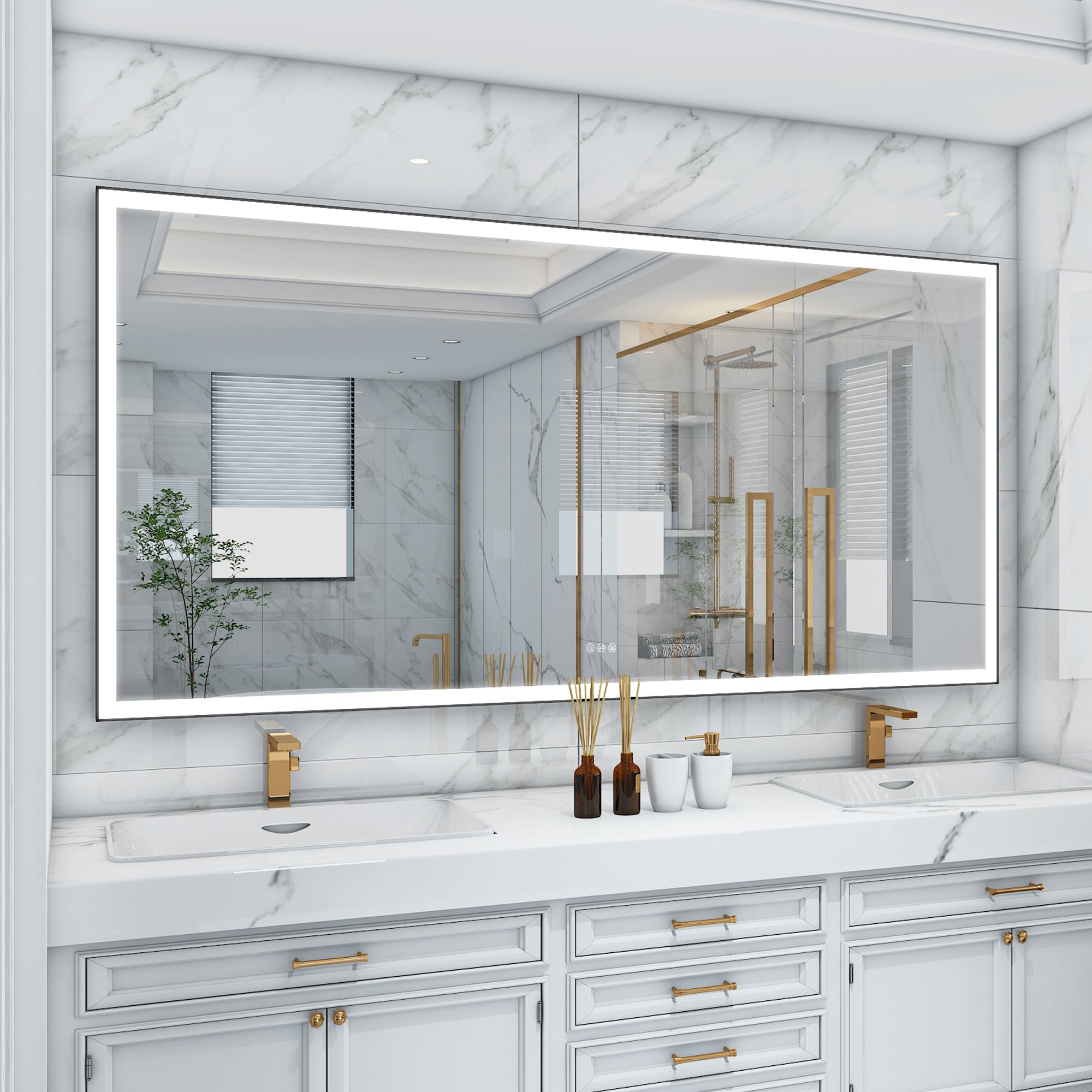 Forclover MRE-5F8442MB Framed-Bath-Mirrors - View #11