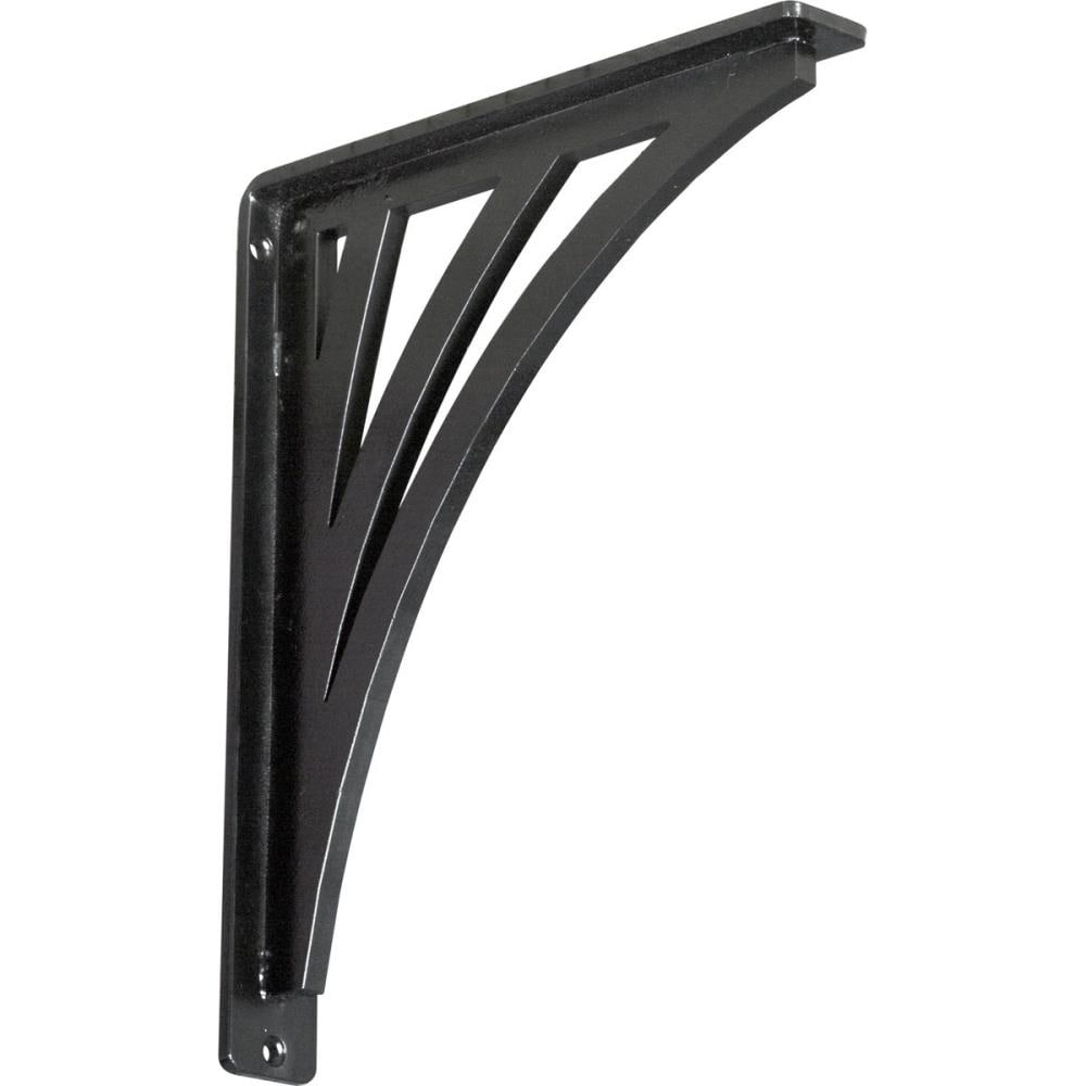  BKTM01X10X12SNE Nevio 10-in x 1.5-in x 12-in Black Wrought Iron Countertop Support Bracket