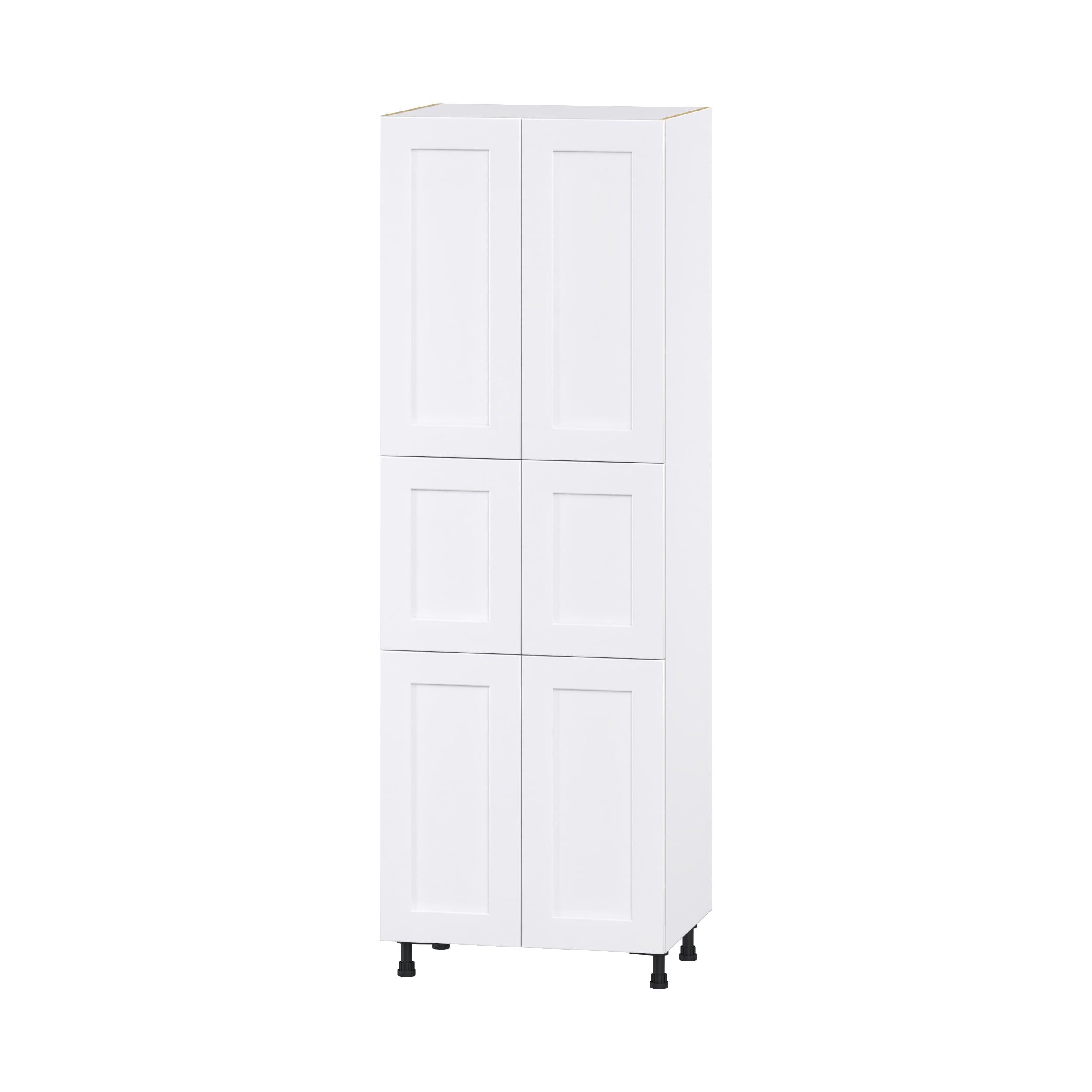 Hugo&Borg Jolie 30-in W x 89.5-in H x 24-in D Warm White Pantry Fully Assembled Cabinet (Flat Panel Shaker Door Style)
