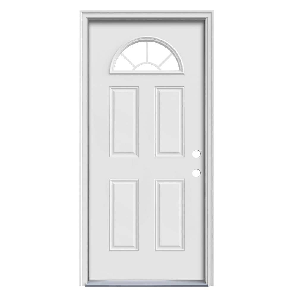 RELIABILT 32-in x 80-in Steel Right-Hand Outswing Primed Prehung Single  Front Door Insulating Core in the Front Doors department at