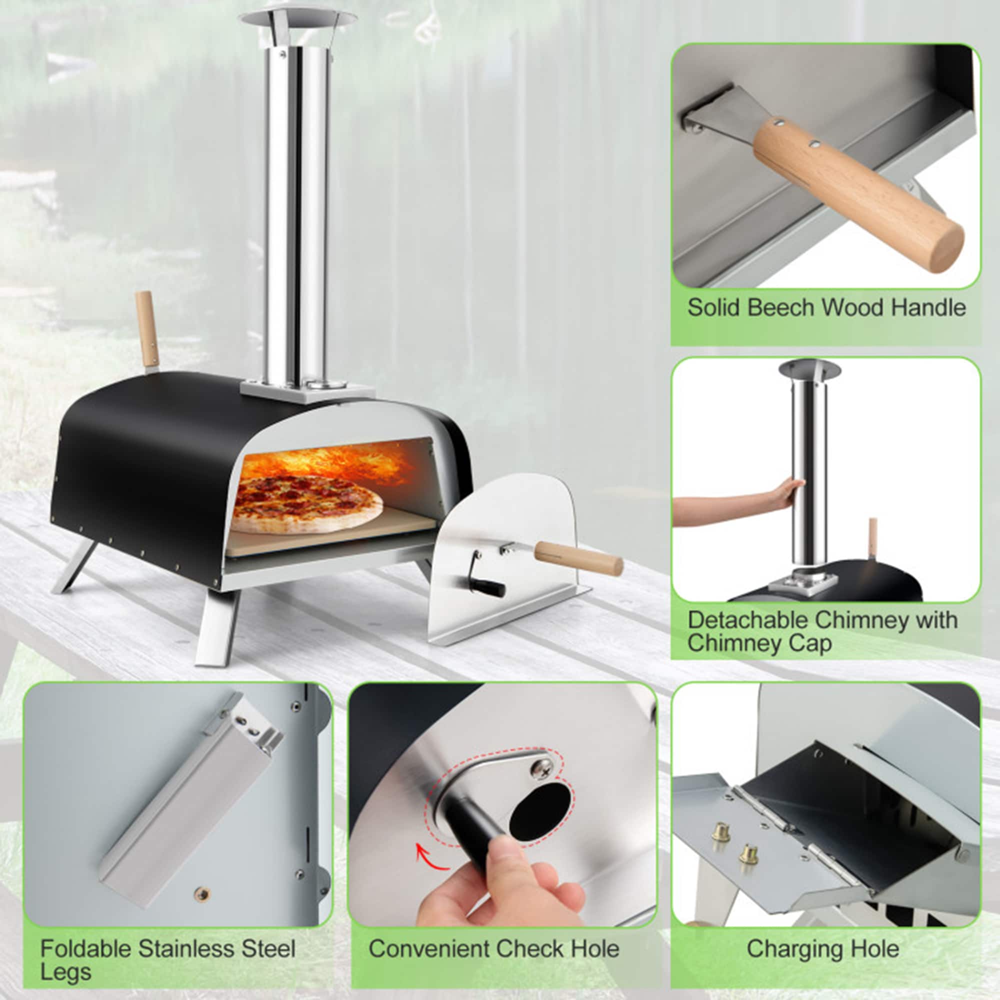 Mondawe MO731BW Outdoor-Pizza-Ovens - View #6