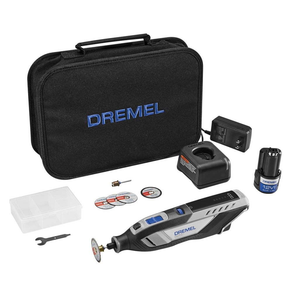 Dremel 8250 Brushless Variable 12-volt 3-Amp Multipurpose Cordless Rotary Tool Kit (Battery & Charger Included)