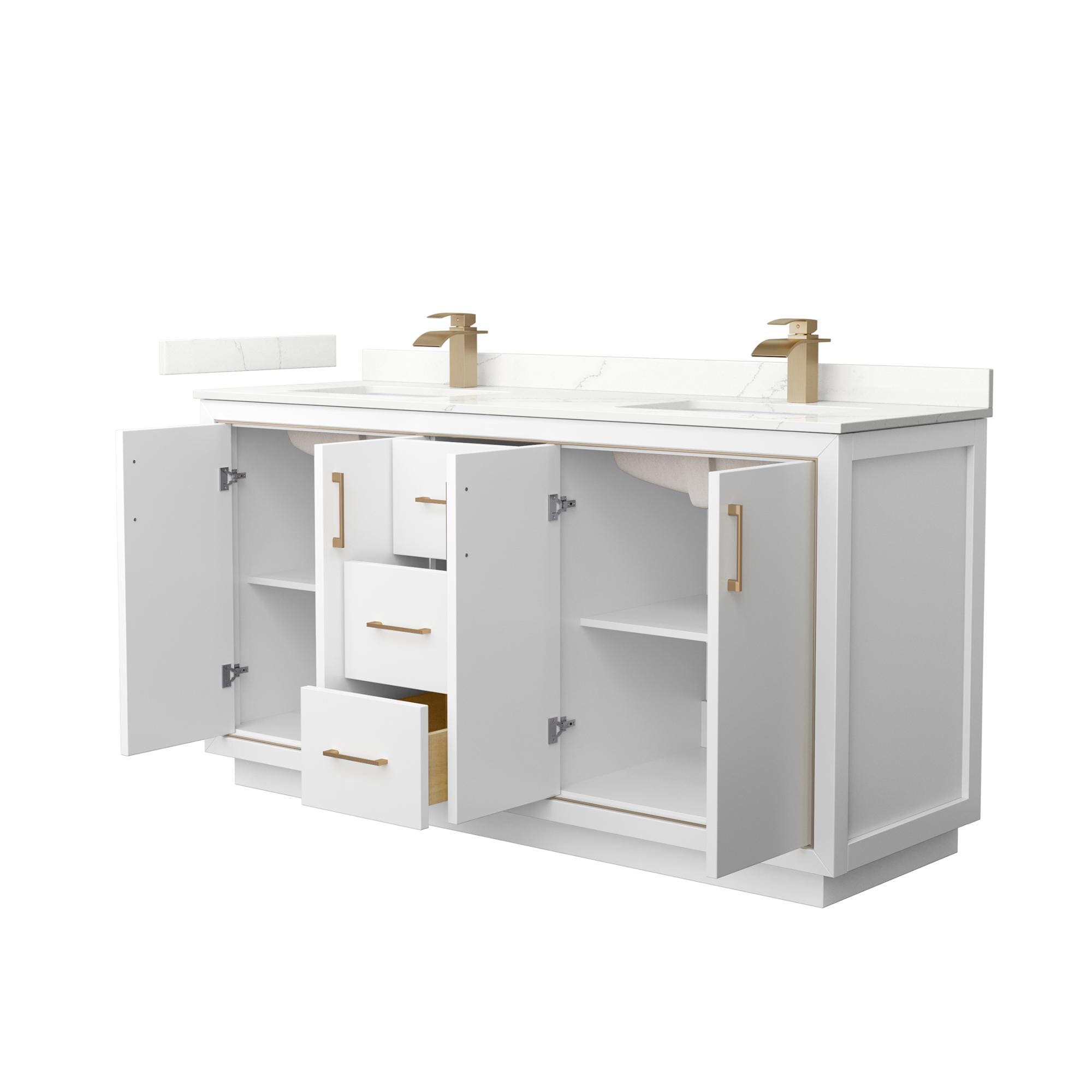 Wyndham Collection WCF111166DWZGTUNSMXX Bath-Vanity-Combo - View #2