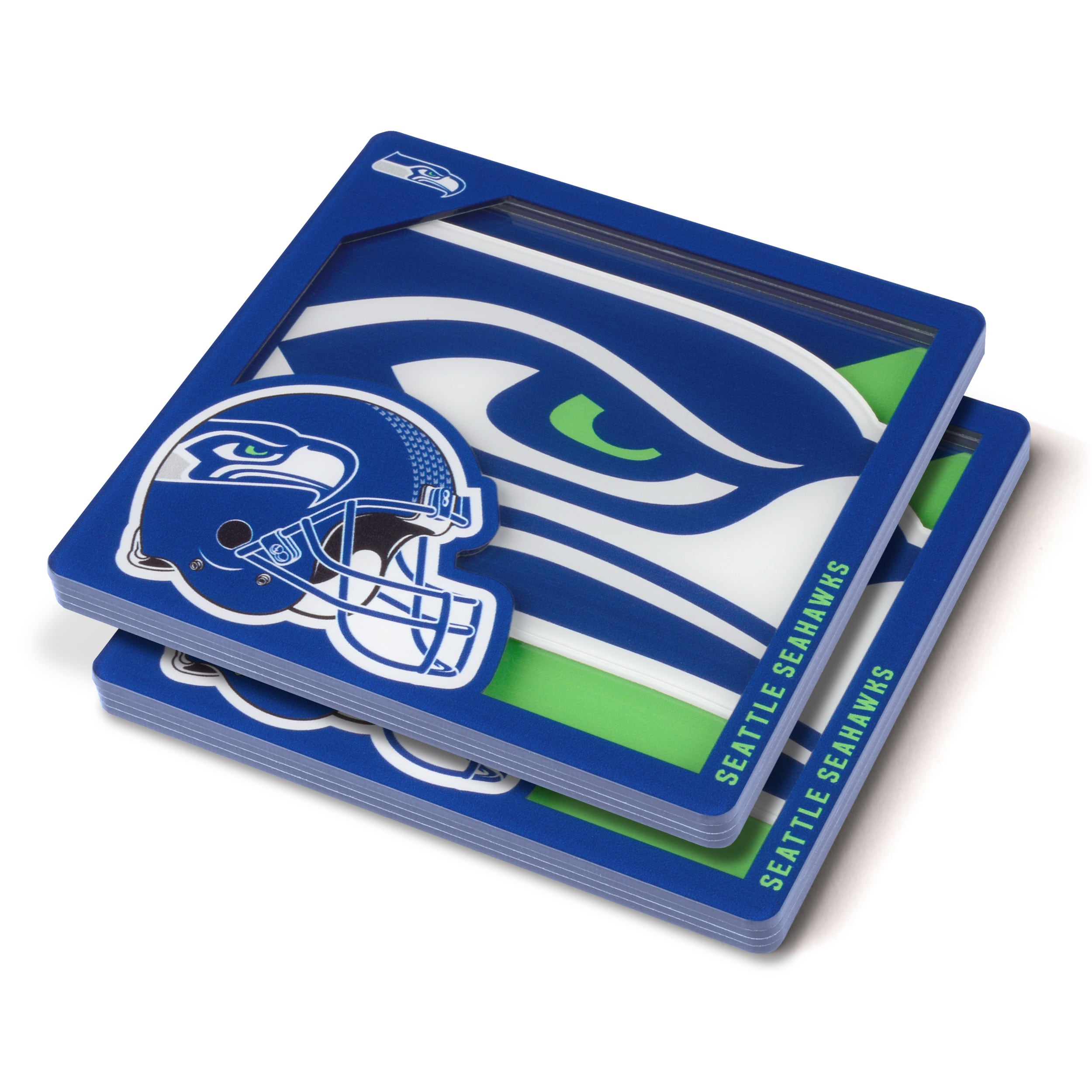 Sportula Seattle Seahawks 3D Logo Series Coasters 2-Pack Acrylic