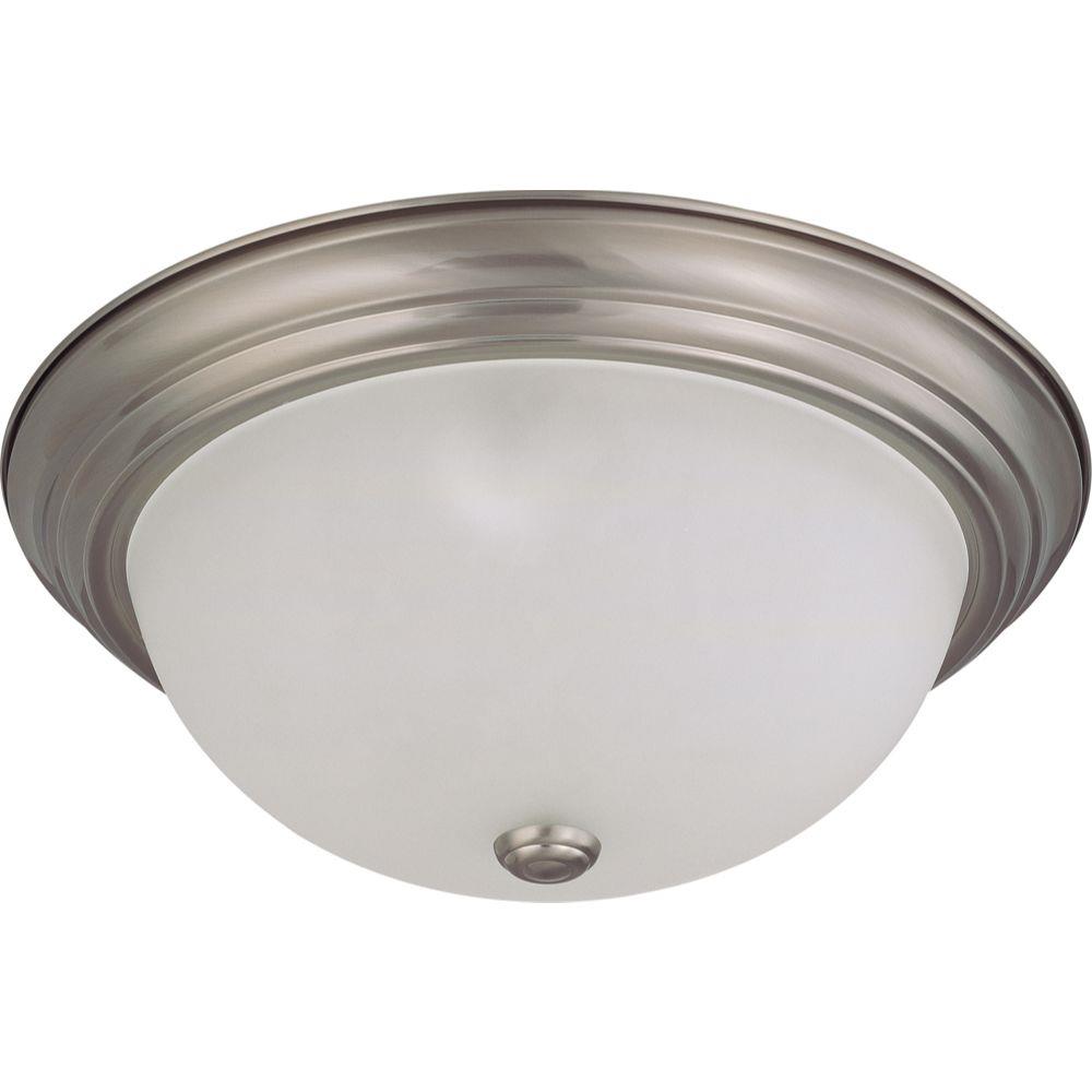  LW-SC529216 3-Light 15.25-in Brushed Nickel Flush Mount Light