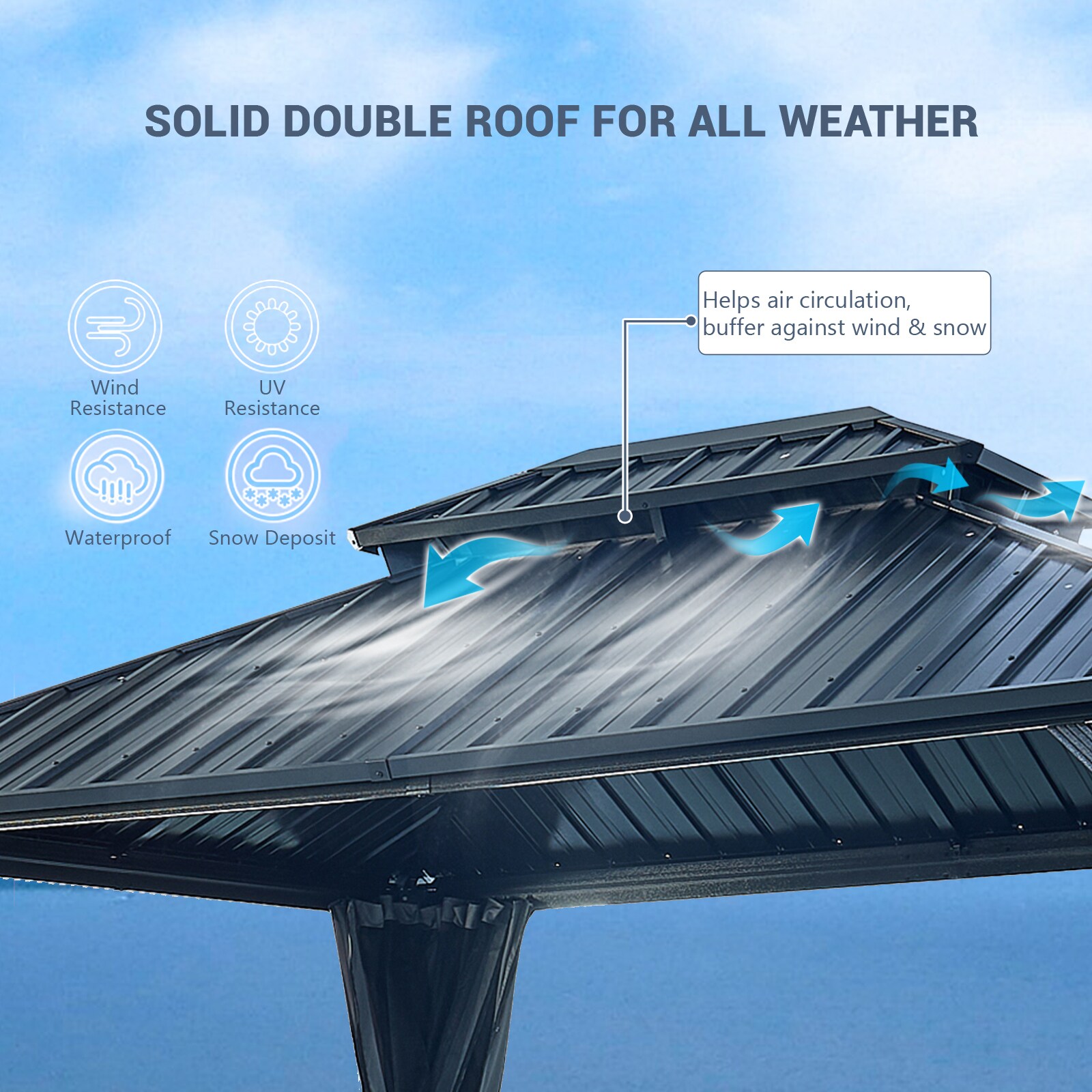 Kahomvis 765-2QP109-02 Wood-Resin-Gazebos - View #5