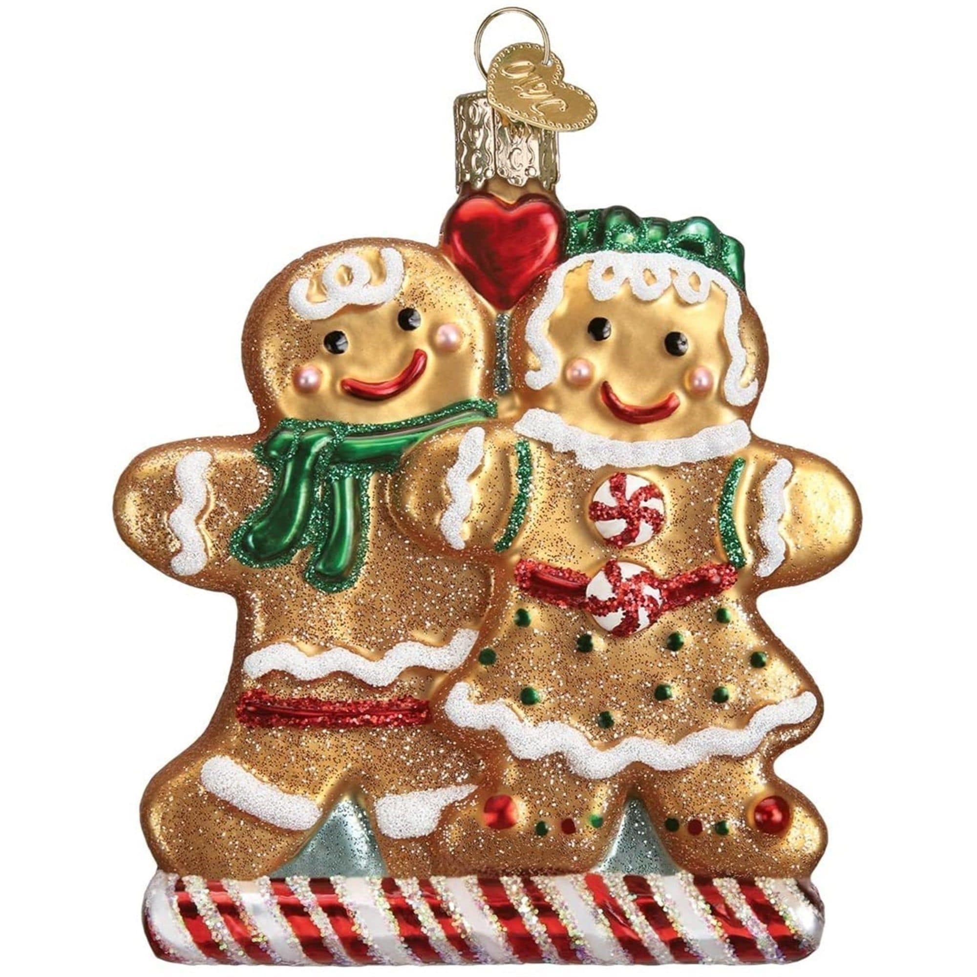 Old World Christmas 729343322197 Blown Glass Ornament for Christmas Tree - Gingerbread Friends