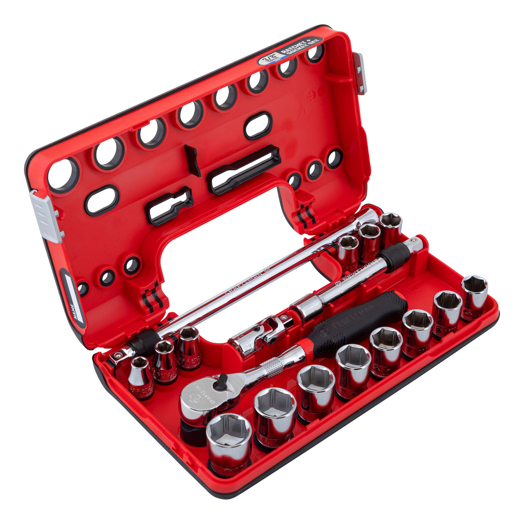 CRAFTSMAN V-Series 3/8-in Drive Metric Shallow Socket Set 18 -Pieces #CMMT45753V