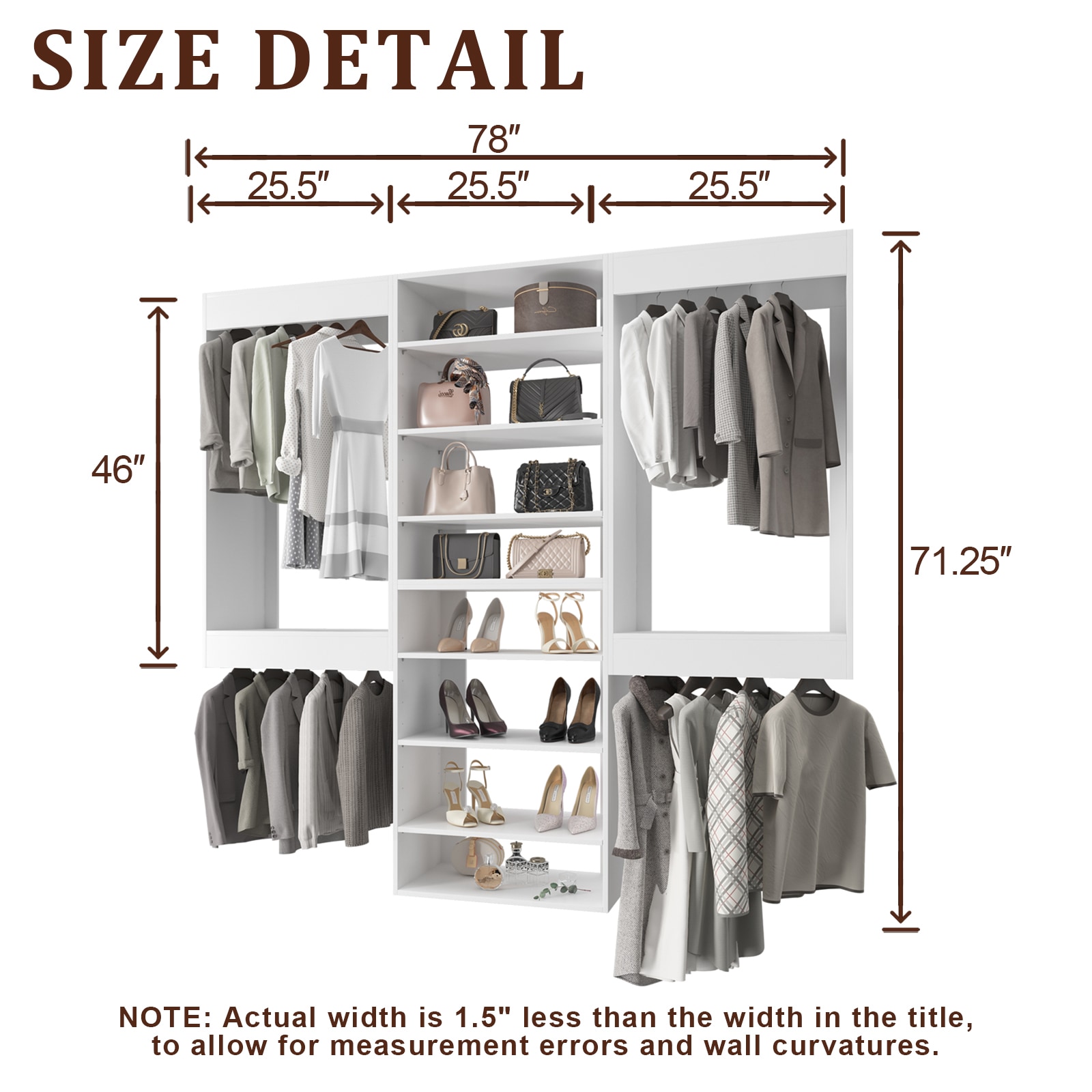 LUXEYARD LO-MODEL8-78-ZJL Wood-Closet-Kits - View #9
