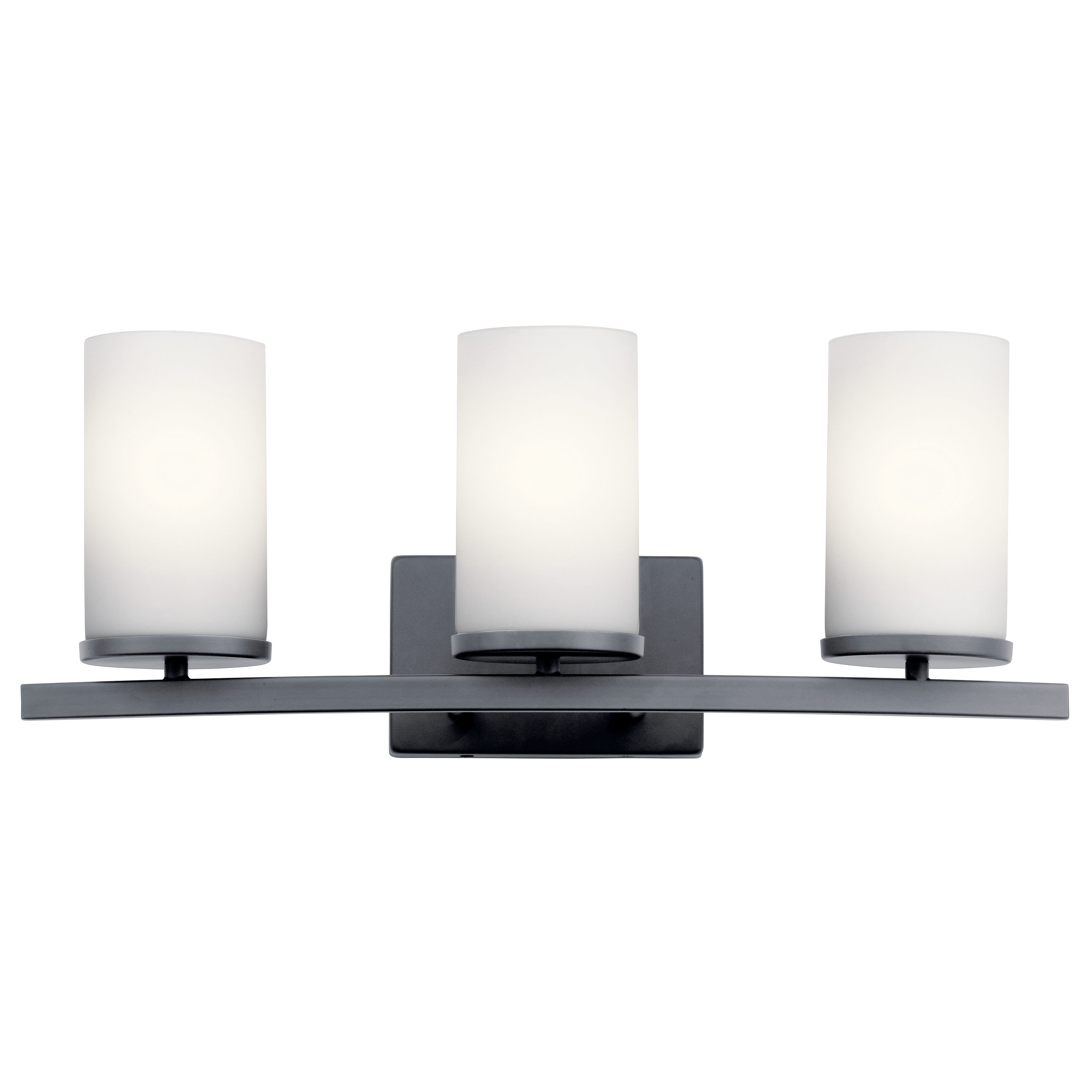 Kichler 45497BK Crosby 23-in 3 -Light Black Modern/contemporary Vanity light