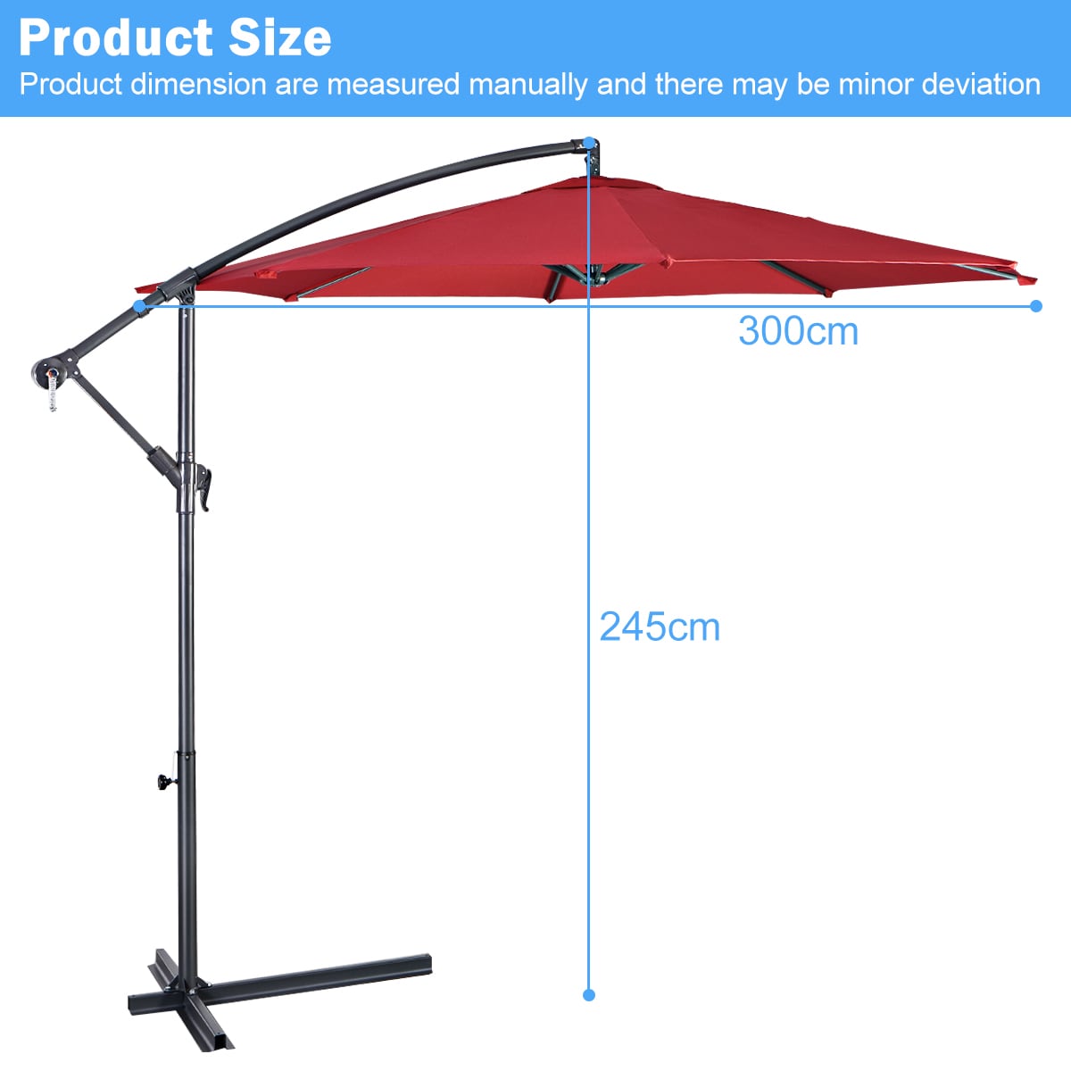 Costway OP2808BUG Umbrellas-2 - View #2