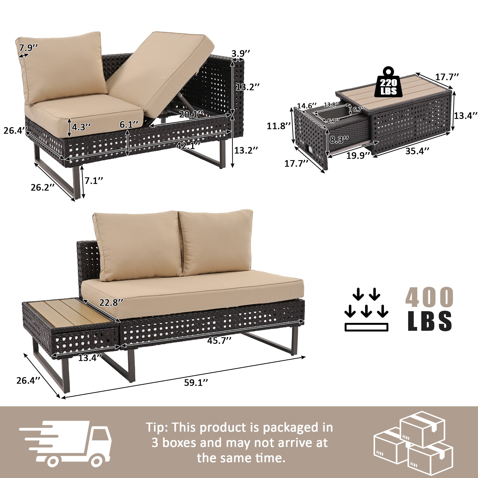 BABOOM BOM-000013K-OR Patio-Conversation-Sets - View #3