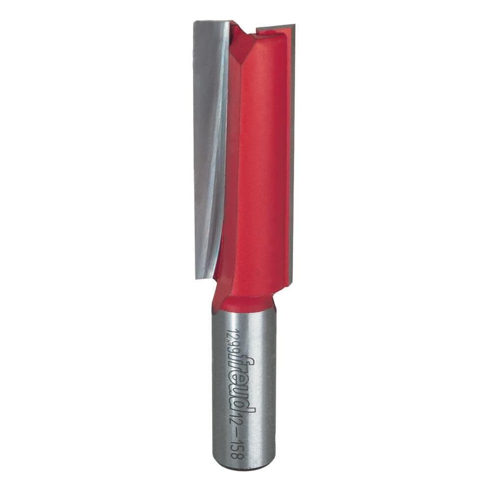 Freud 12-158 3/4-inch Double Flute Straight Router Bit 1/2-inch Shank 3-1/2-inch OAL #12-158