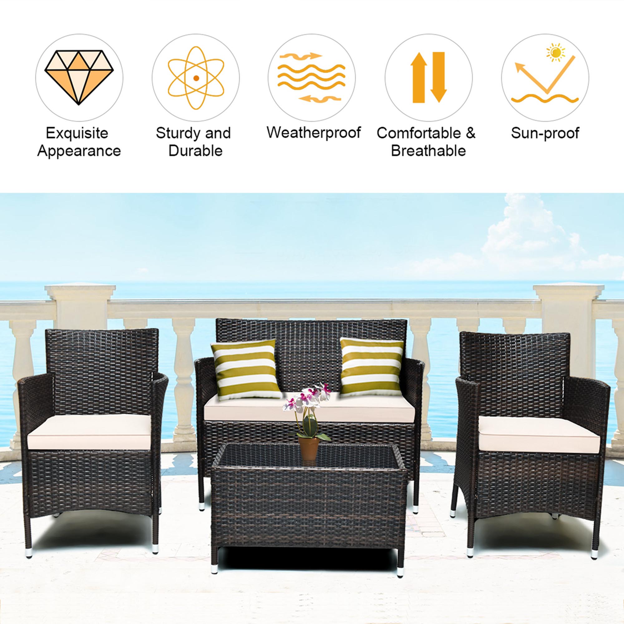 Costway HW67772BG Patio-Conversation-Sets - View #3