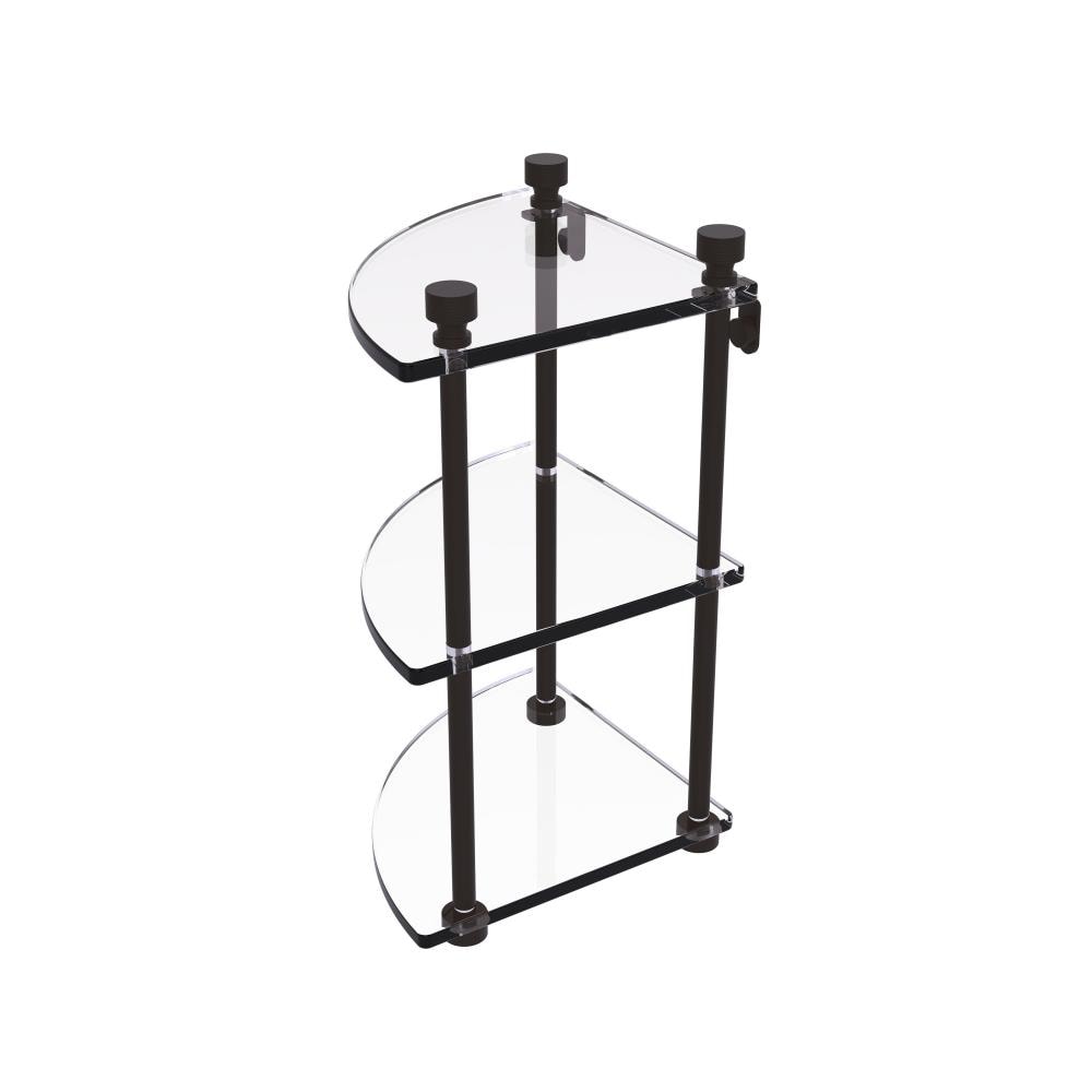 Allied Brass FT-6-ORB Foxtrot Oil-rubbed Bronze 3 -Tier Wall mount Corner Bathroom Shelf ( 8-in x 15-in x 8-in )