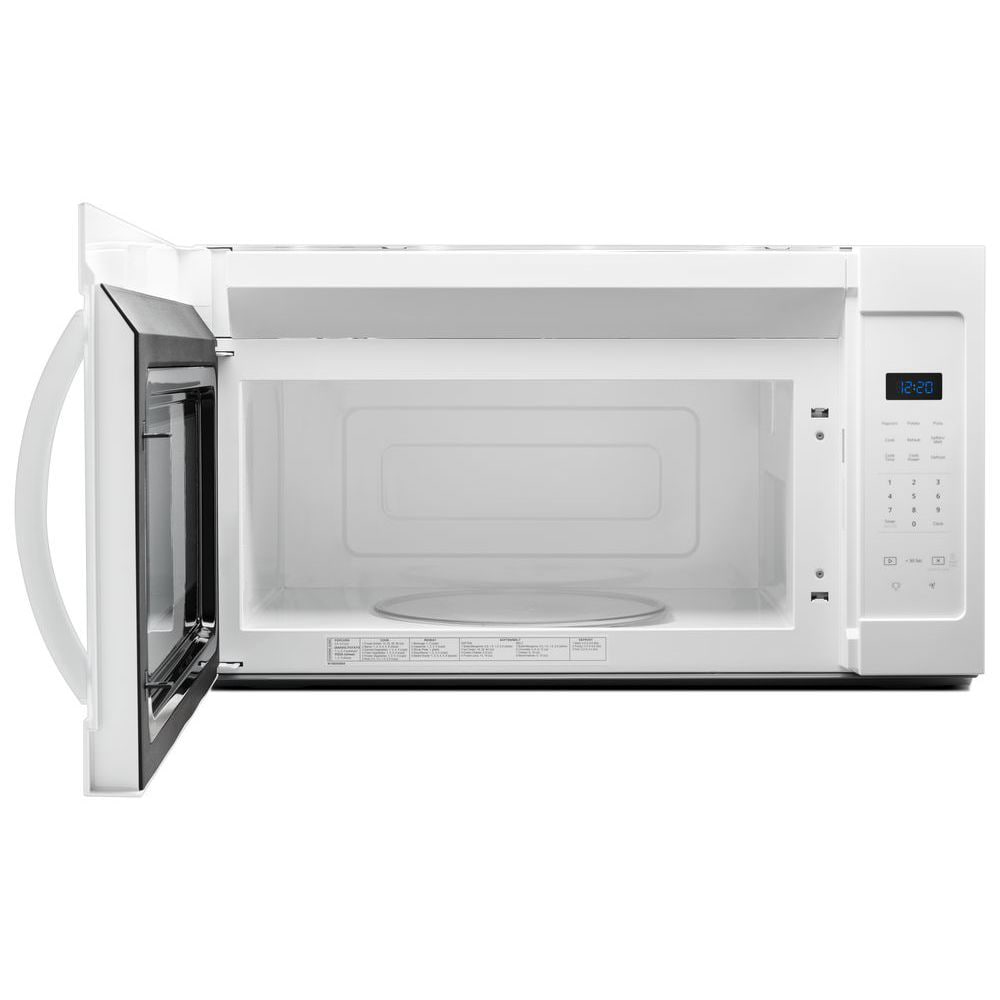 Whirlpool .5 Cu Ft White Microwave Countertop Small Space Plate