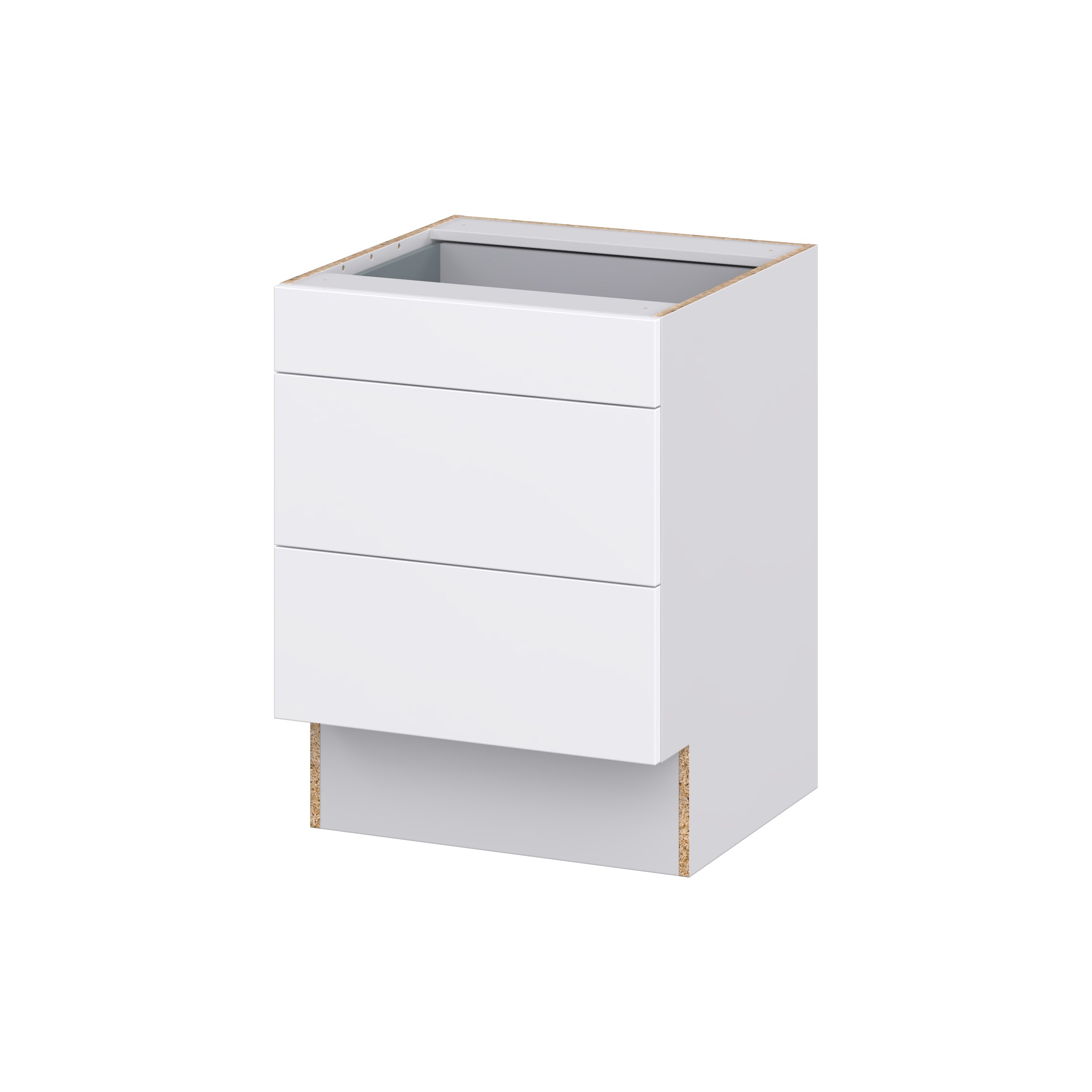 Hugo&Borg DSB3D24ADA-LA Lasalle 24-in W x 32.5-in H x 25-in D Bright White Slab 3 -Drawers Drawer Base Fully assembled Cabinet (Flat Panel Slab)