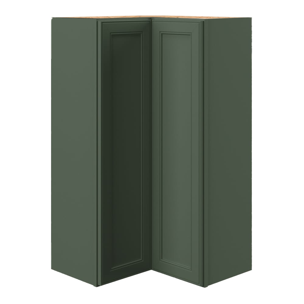 allen + roth Heathrow 24-in W x 42.125-in H x 12-in D Sage L-shaped Corner Wall Fully Assembled Cabinet (Recessed Panel Square Style) in Green -  9208HR