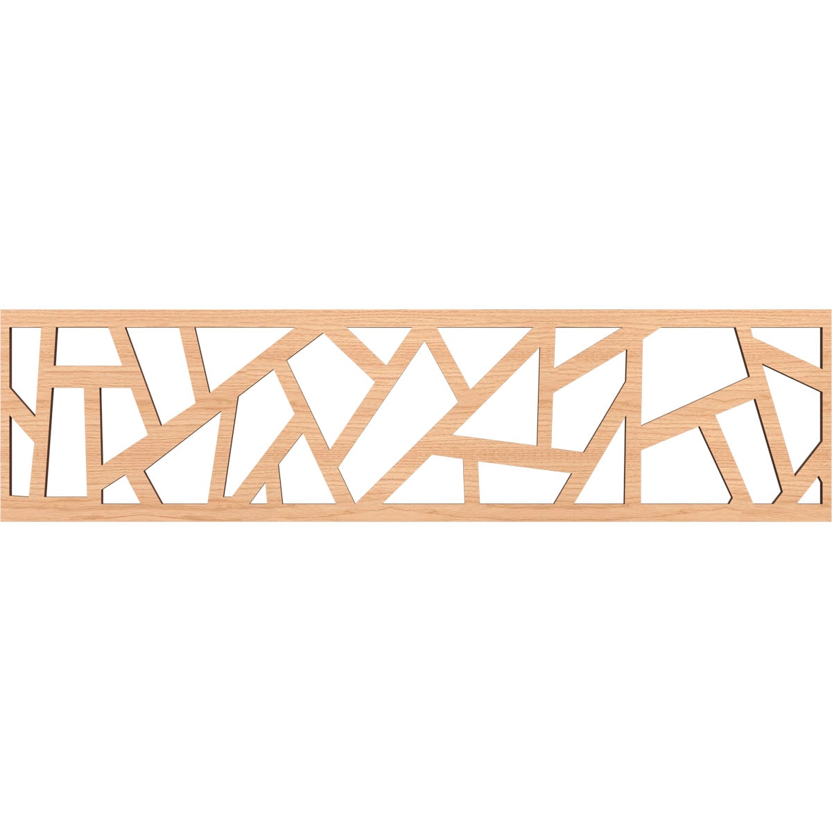 Ekena Millwork MLDB12X47HSBHI Harrisburg Fretwork Flat Trim 12-in x 3.92-ft Hickory Brown Unfinished 2156701 Pierced Wall Panel Moulding
