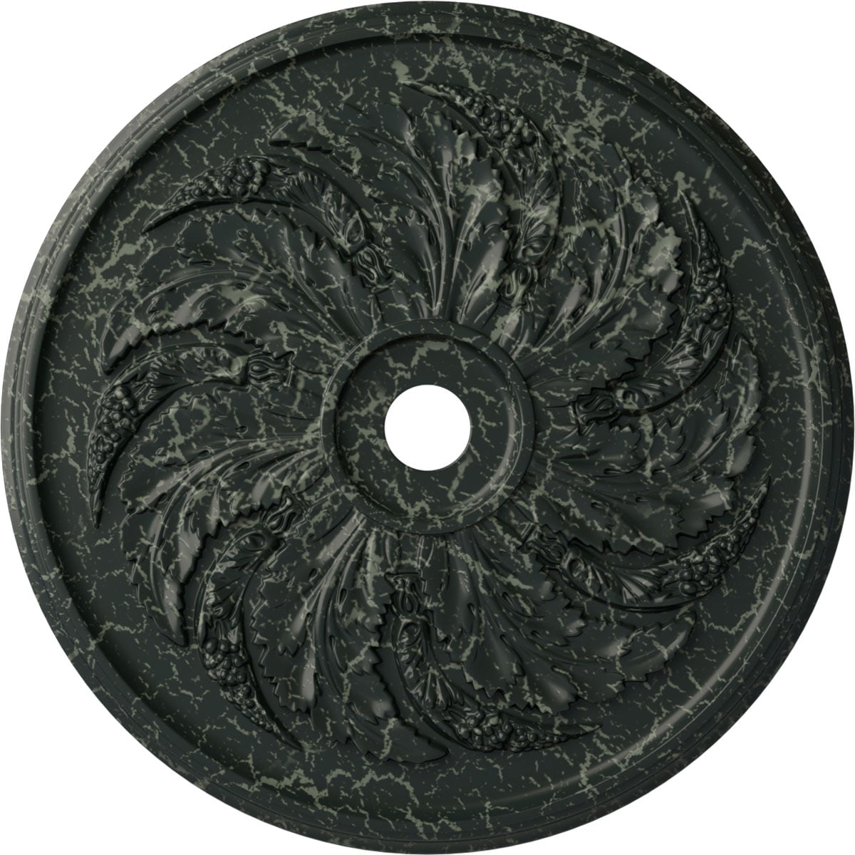Ekena Millwork CM42SKPTC Sellek 42.125-in W x 42.125-in L Painted Turtle Crackle Polyurethane Whole Ceiling Medallion