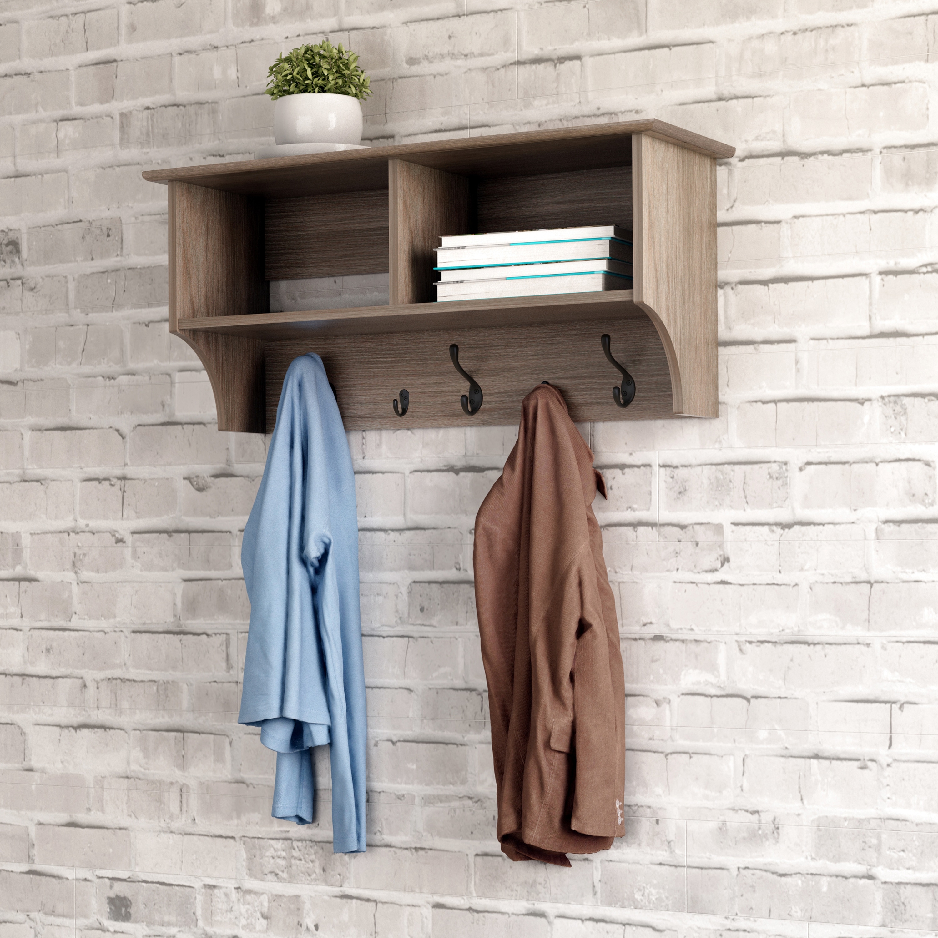 Prepac Drifted Gray 5-Hook Coat Rack in the Coat Racks & Stands ...