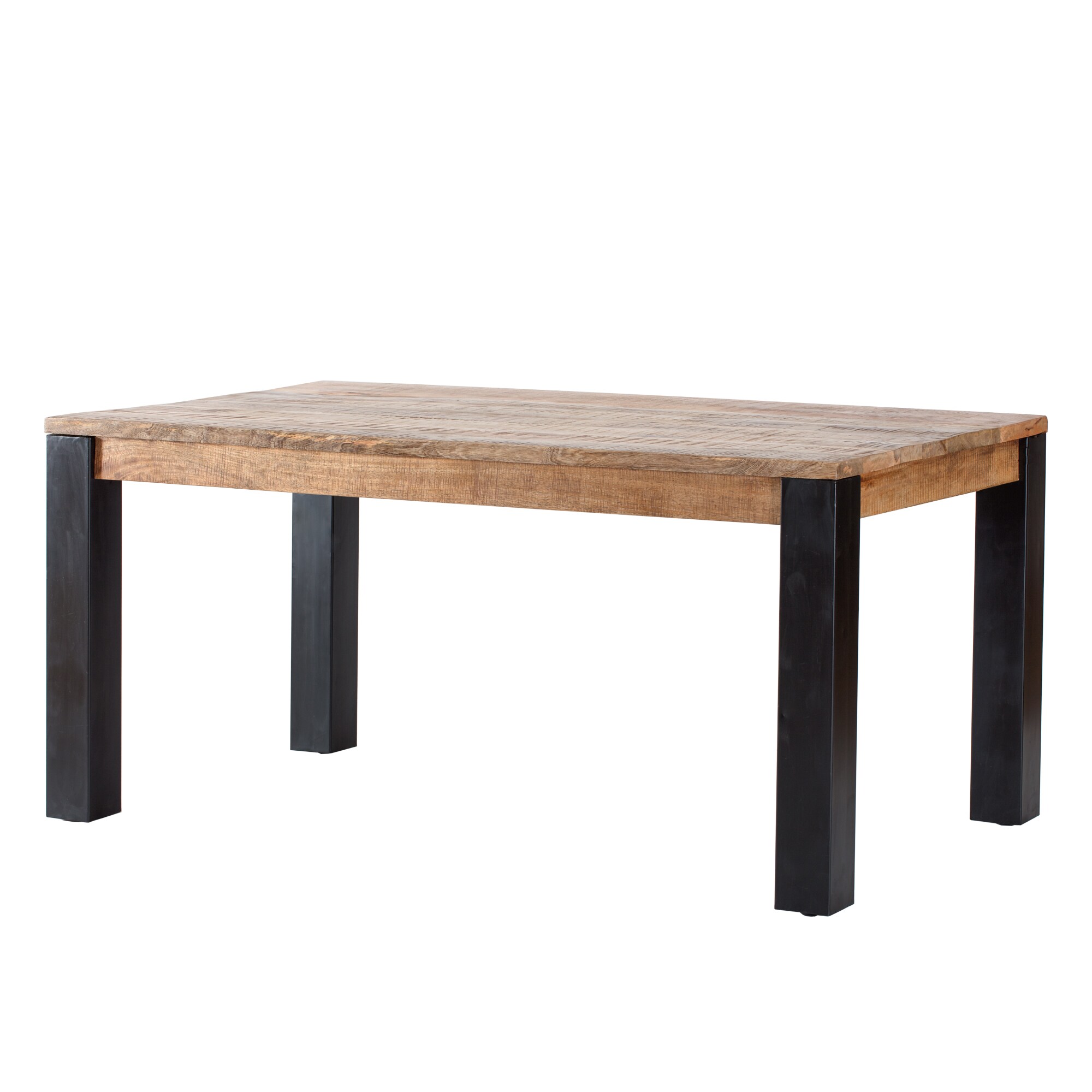 black table with wooden legs