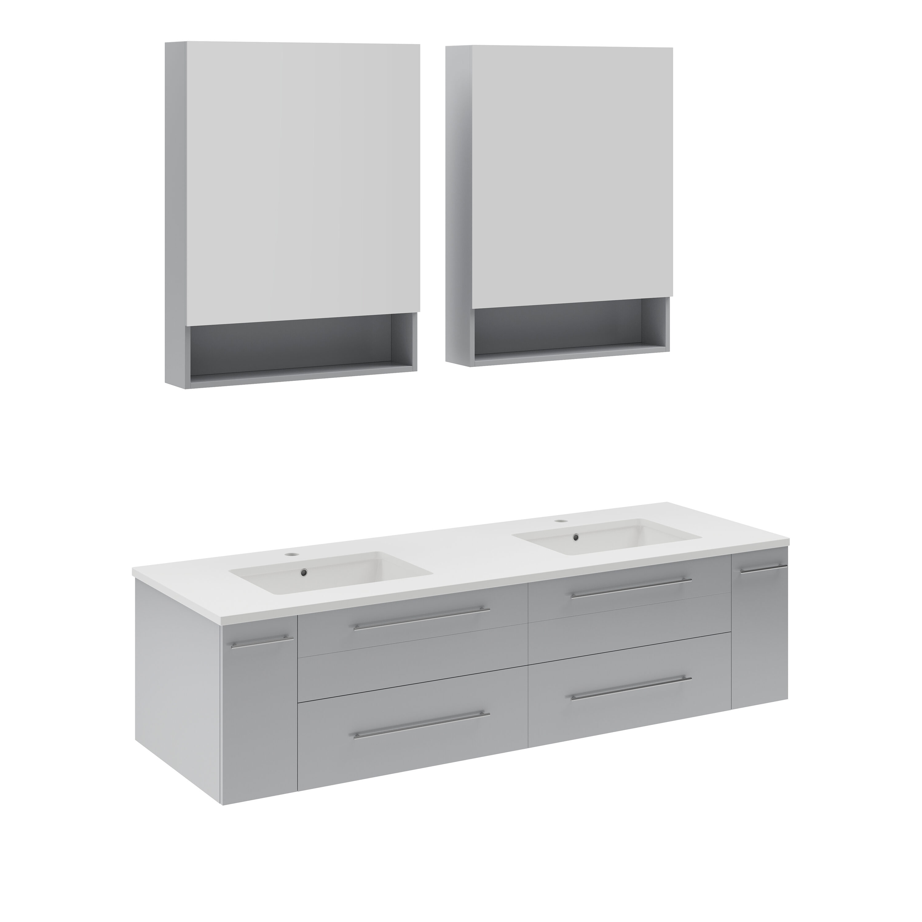 Fresca FVN6160GR-UNS-D Bath-Vanity-Combo - View #2