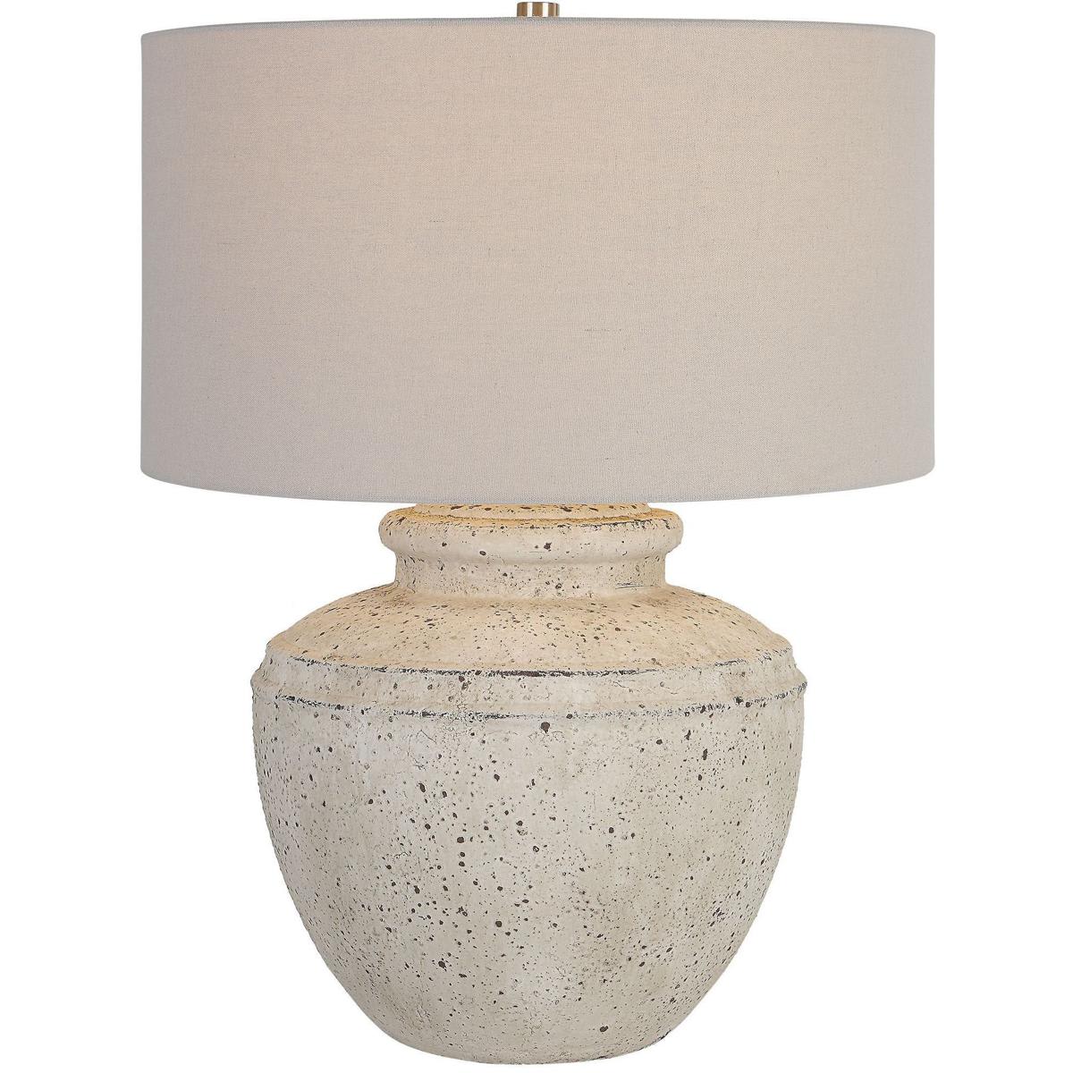 Uttermost 2510755 30162-1 Artifact Table Lamp Aged Stone and Brushed Nickel