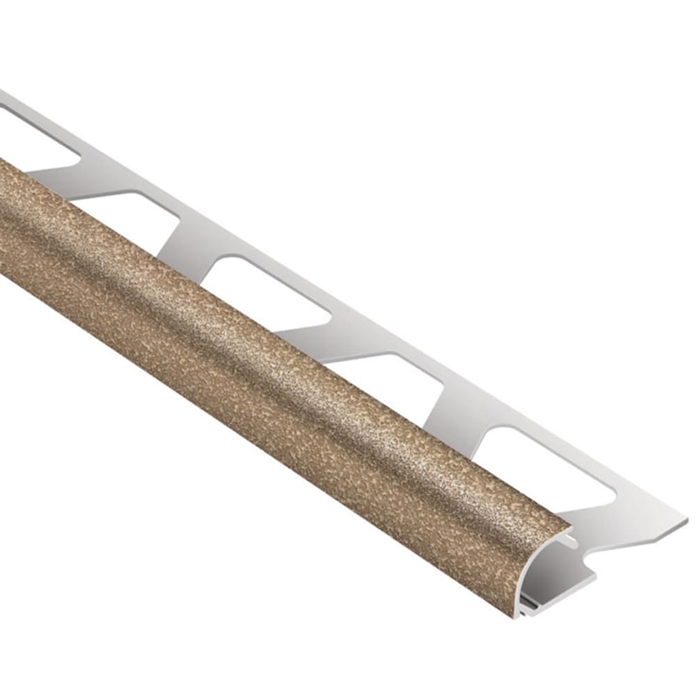 Schluter Systems RO100TSB Rondec 0.375-in W x 98.5-in L Beige textured color-coated aluminum Aluminum Bullnose Tile Edge Trim