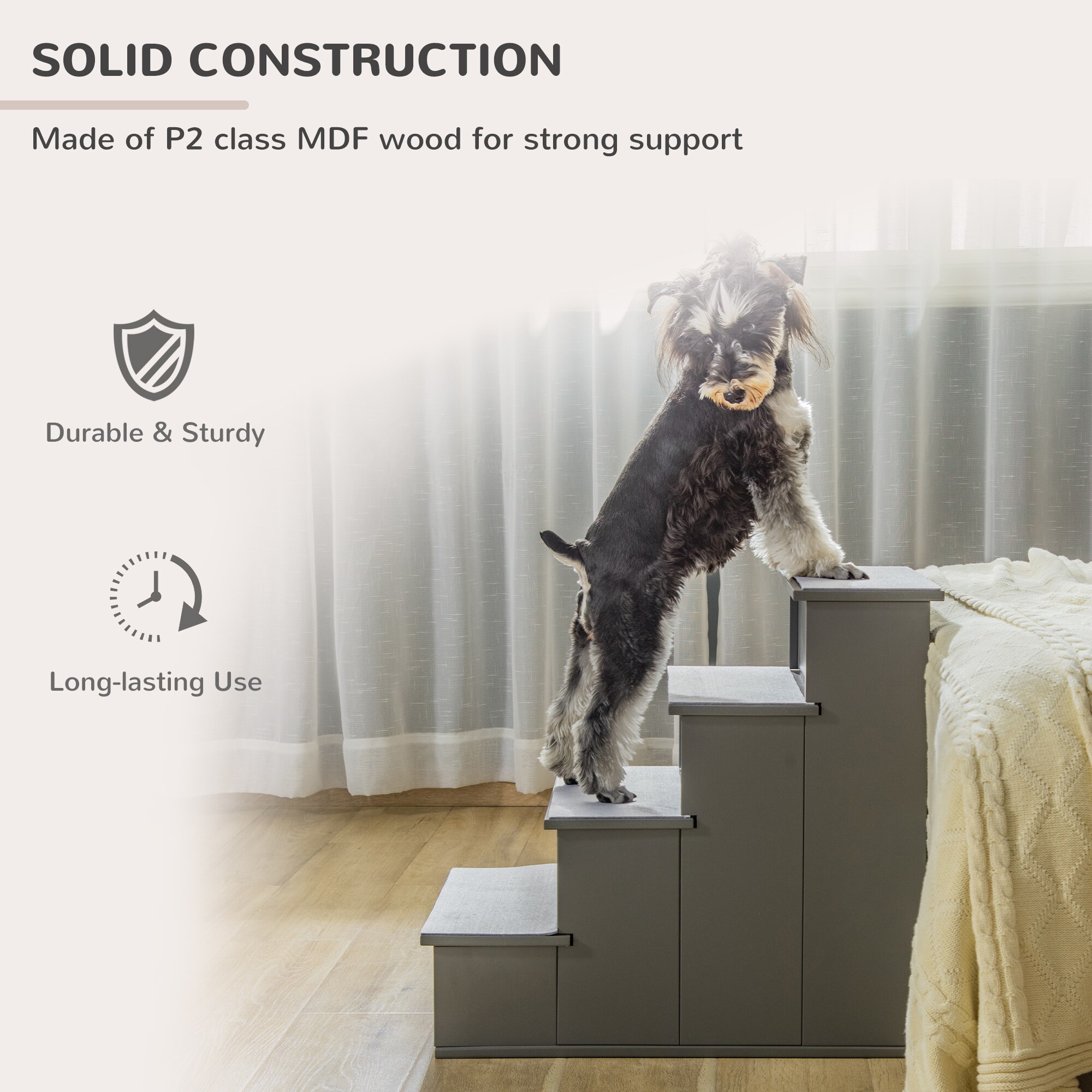 PawHut D06-078GY Pet-Steps - View #5