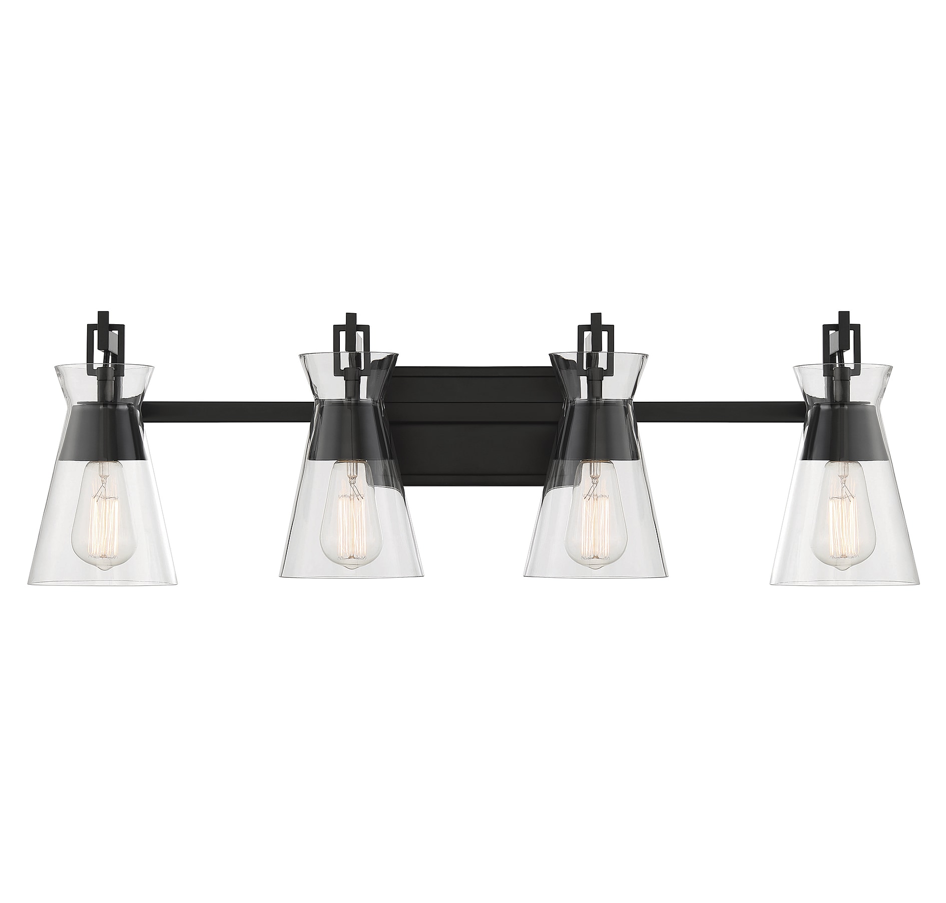 Savoy House Essentials 8-1830-4-BK Lakewood 32-in 4 -Light Matte Black Transitional Vanity light