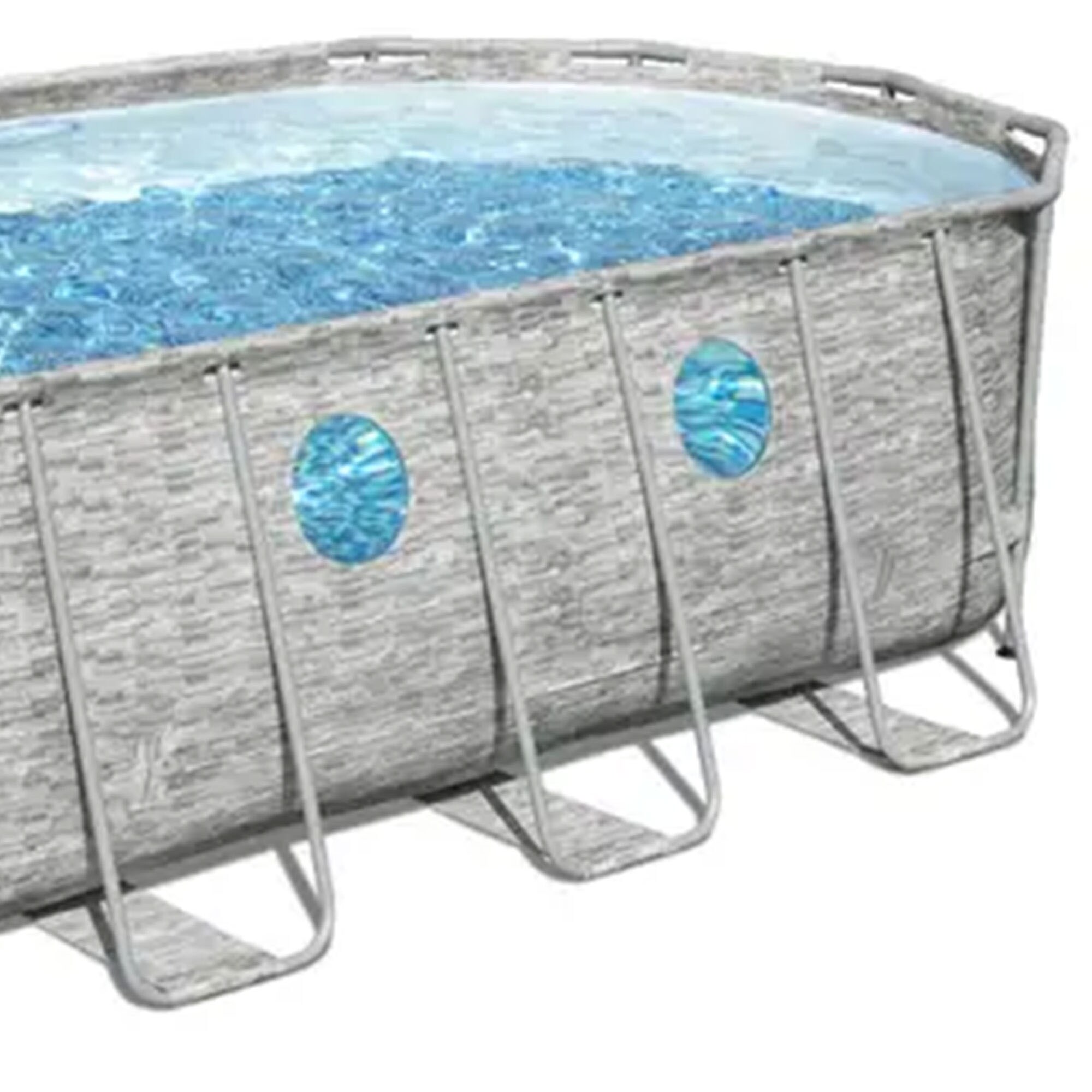 Bestway Power Steel Swim Above-Ground at Filter 48-in Steel Oval x Above-Ground the Panels Pool and x 18-ft department Wall Vista Pools in Pump,Pool Cover with Ladder 9-ft