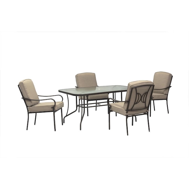 Donglin Furniture Augusta 5 Piece Patio Dining Set With Cushions In The Sets Department At Com - Sears Patio Furniture Garden Oasis