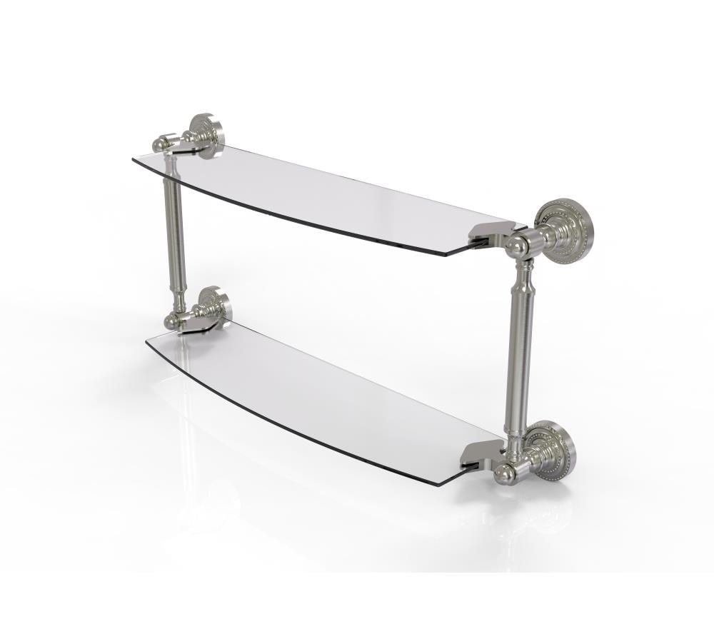 Allied Brass DT-34/24-SN Dottingham Satin Nickel 2 -Tier Wall mount Bathroom Shelf ( 24-in x 7-in x 5-in )