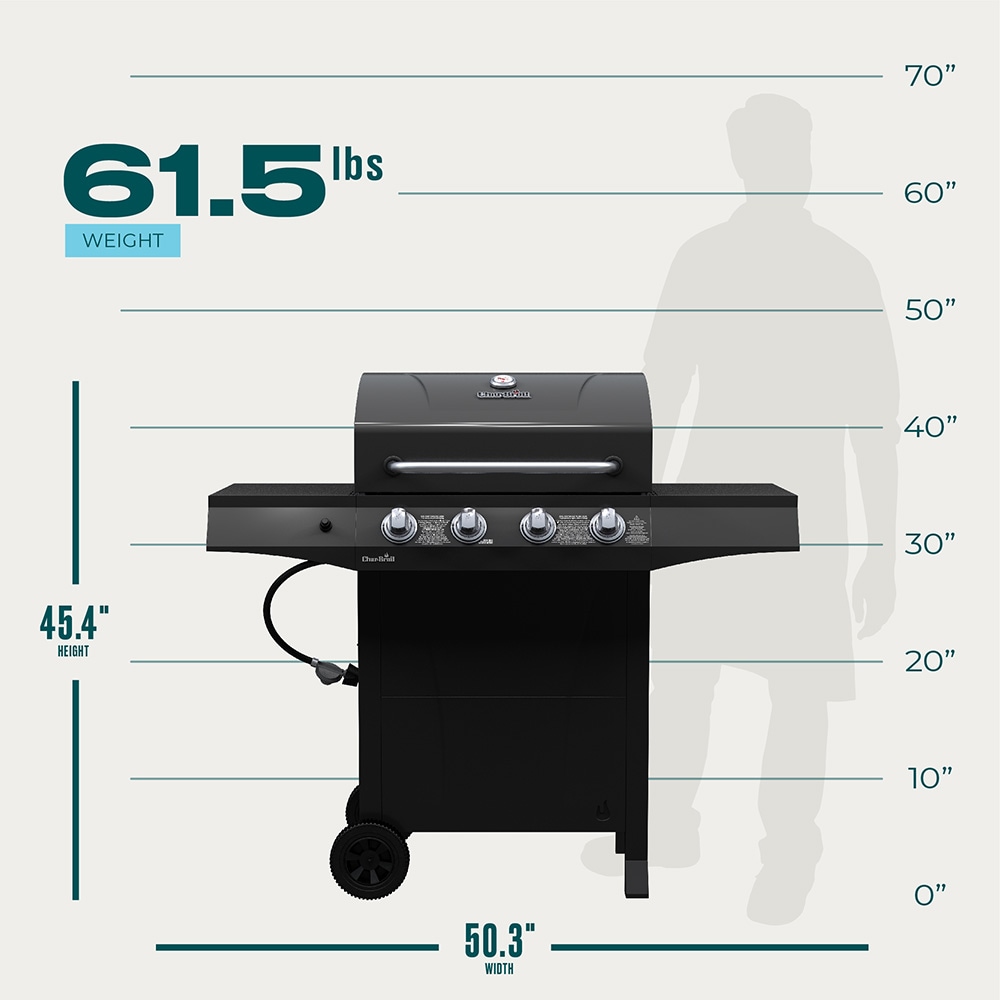 Char-Broil Performance Series Black 4-Burner Liquid Propane Gas Grill ...