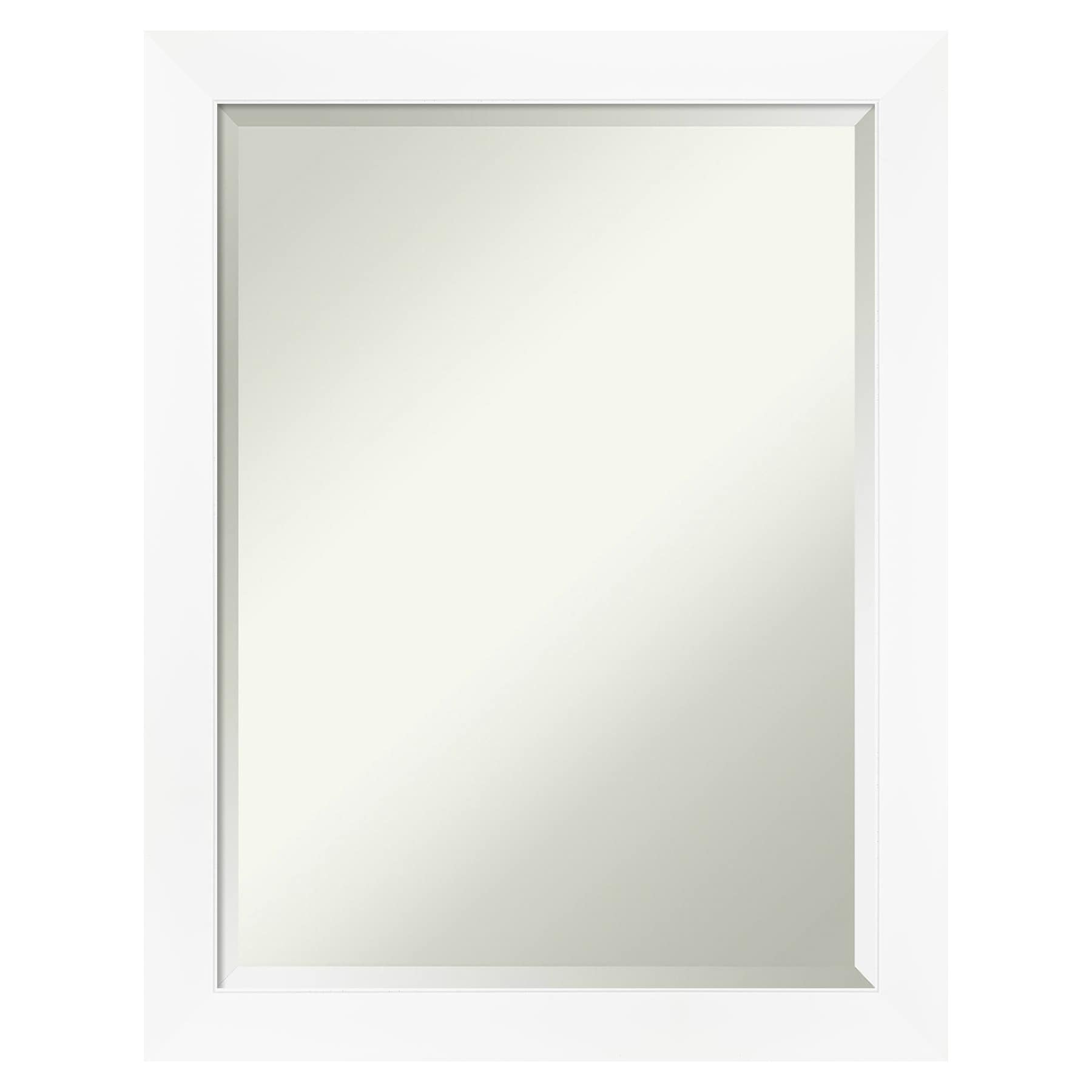 Amanti Art Cabinet White 21.25-in W x 27.25-in H Matte White Framed Wall  Mirror in the Mirrors department at