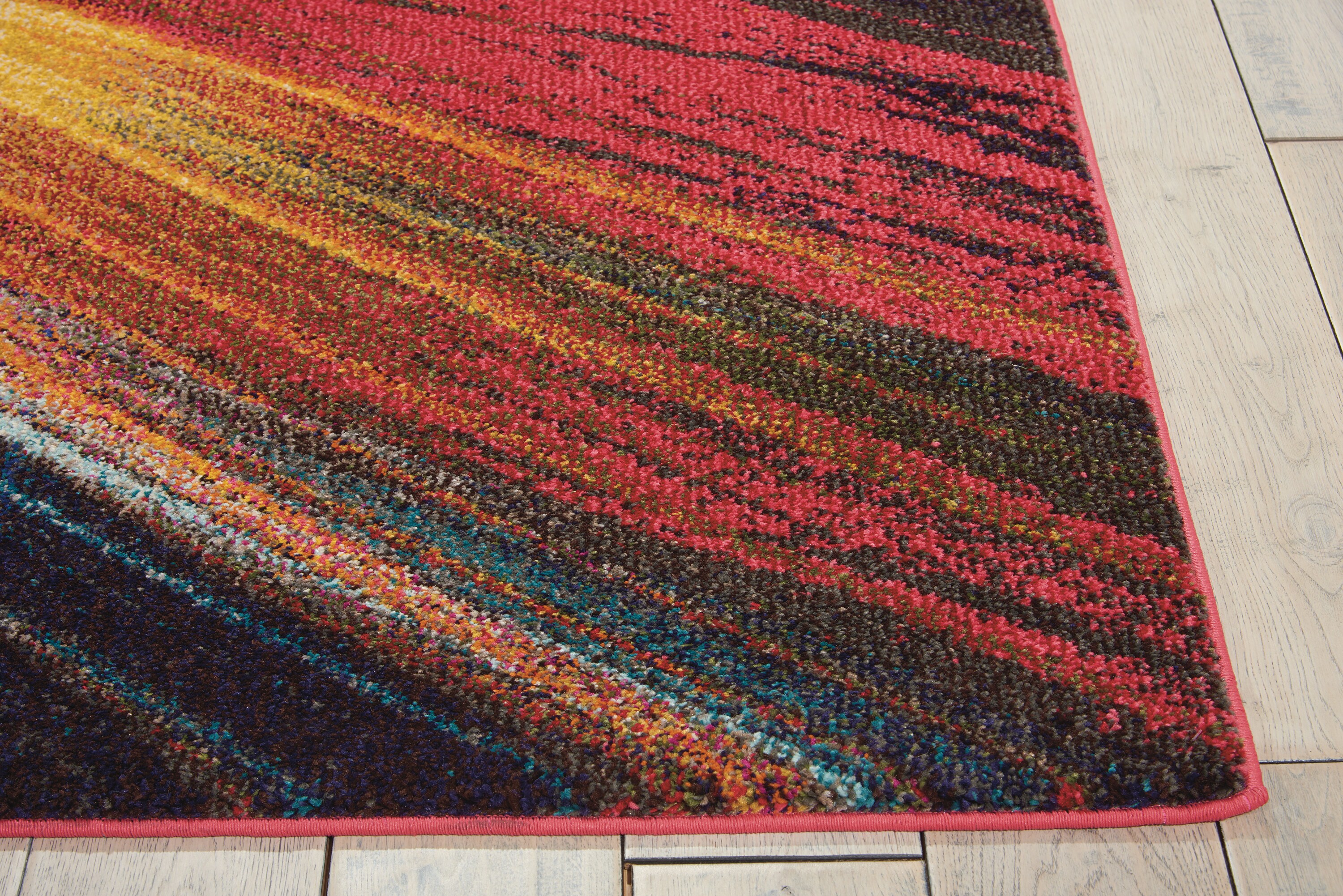 Celestial Supernova Burst 5'3" x 7'3" Abstract Area Rug