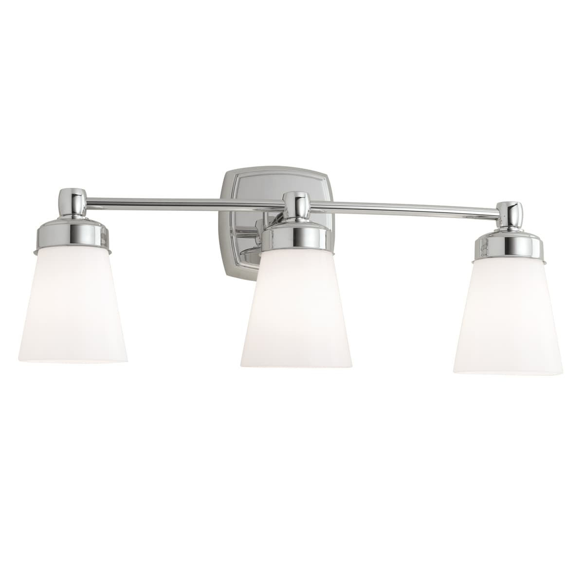 Norwell Lighting 8933-CH-SO Soft Square 22.25-in 3 -Light Chrome Transitional Vanity light