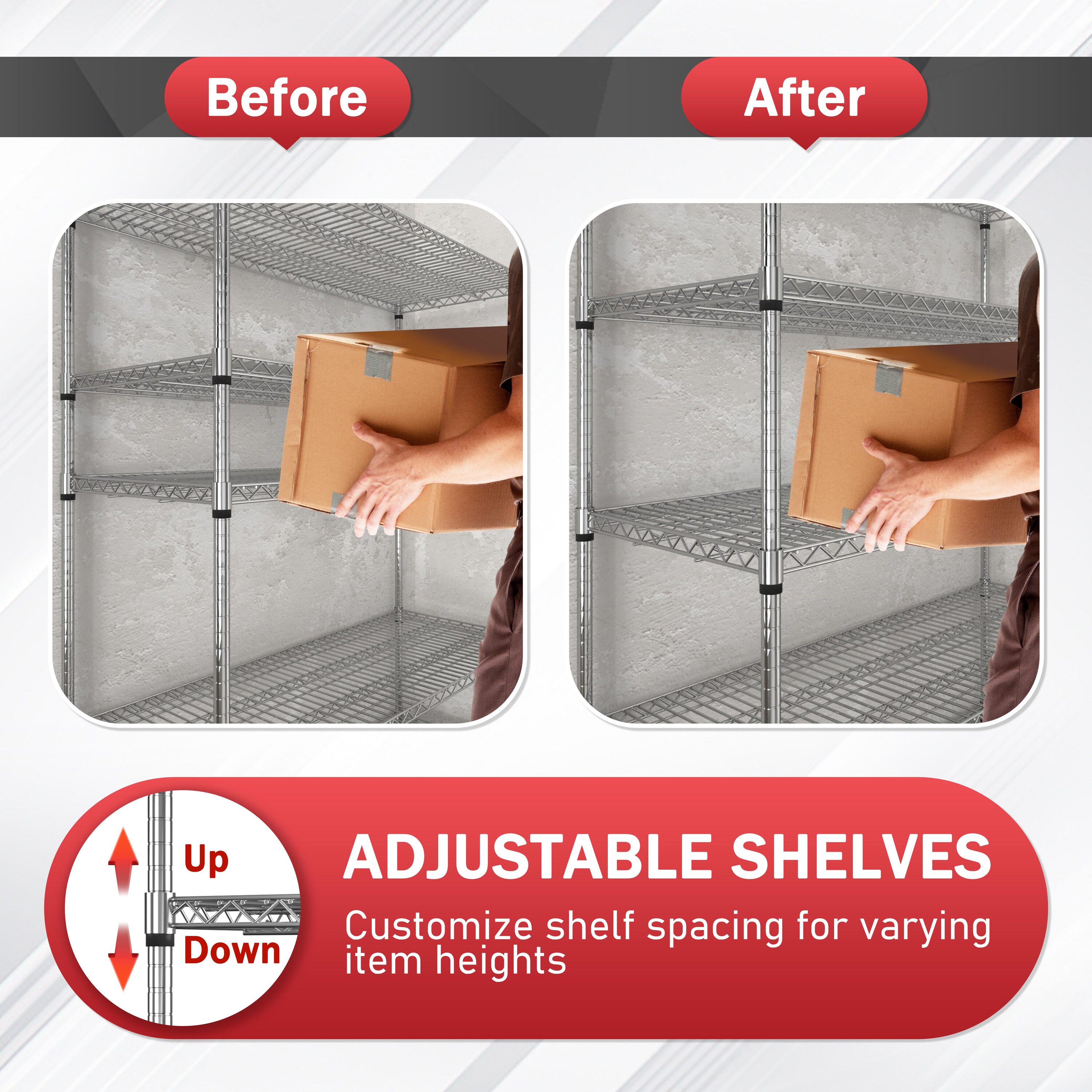 VEIKOUS HP-1106-D9-1 Free-Standing-Shelving - View #3