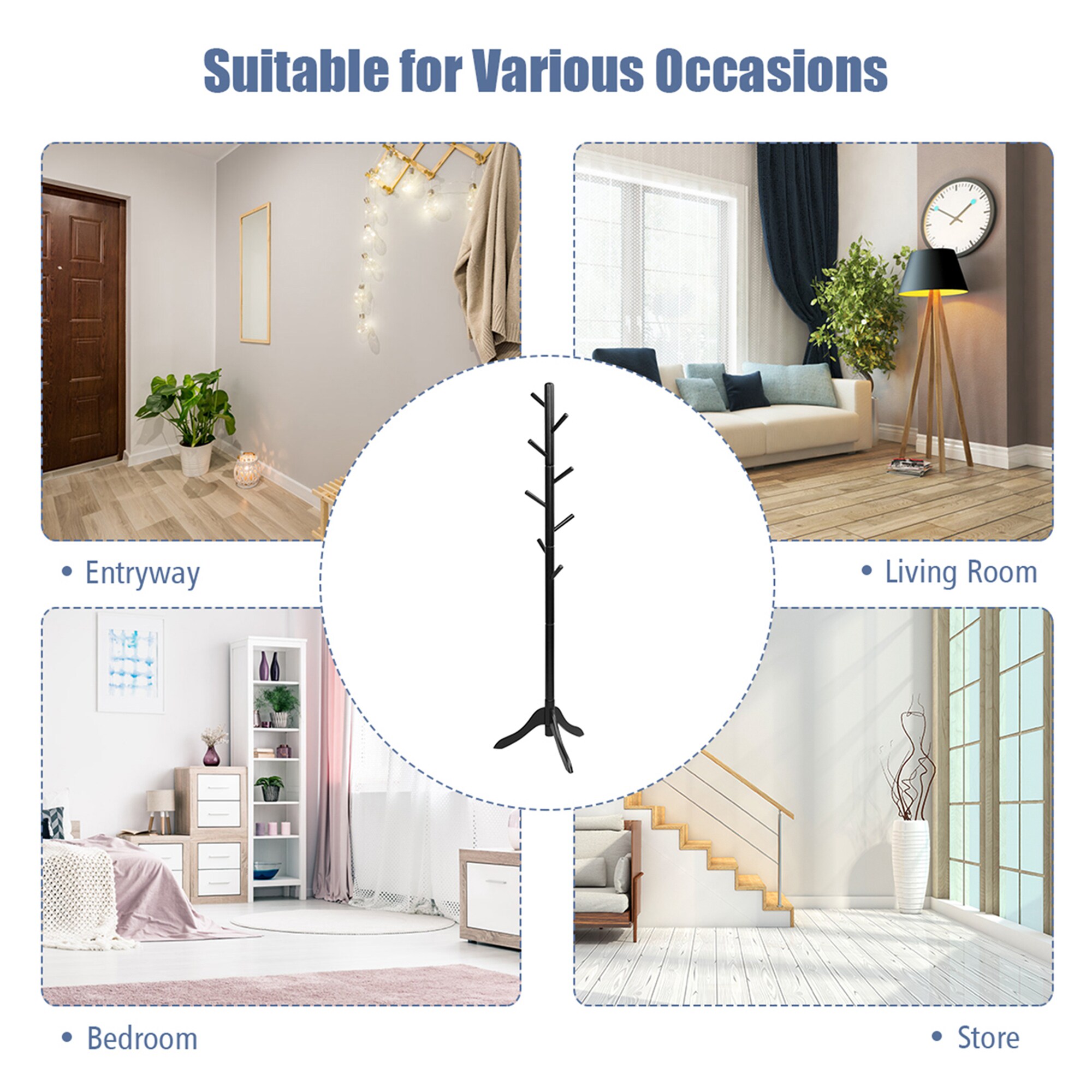 Costway SXL00152 Coatrack-Stands-Pedestals - View #6