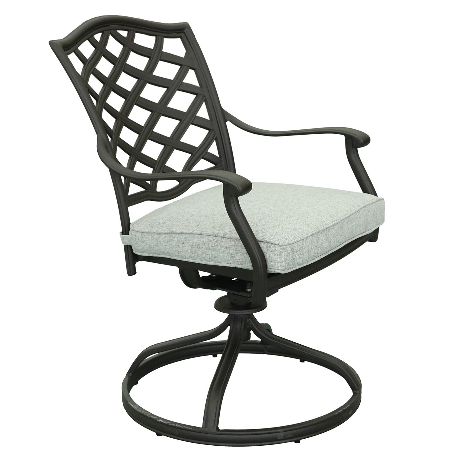 CASAINC CA-ORABQ086 Stationary Conversation Chair with Brown Cushioned Seat