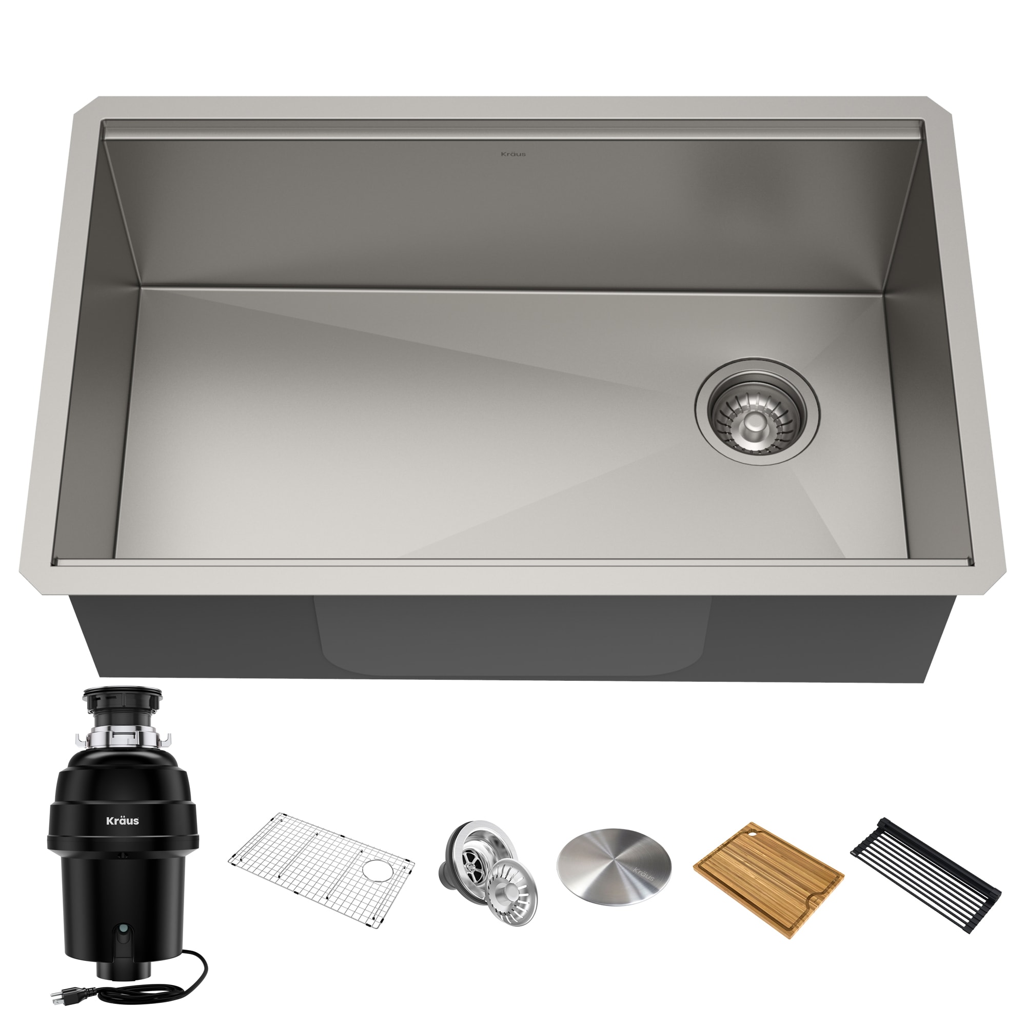 Kraus KWU110-32-100-100MB Kore Undermount 32-in x 19-in Stainless steel Single bowl 16 -Gauge Workstation Kitchen Sink