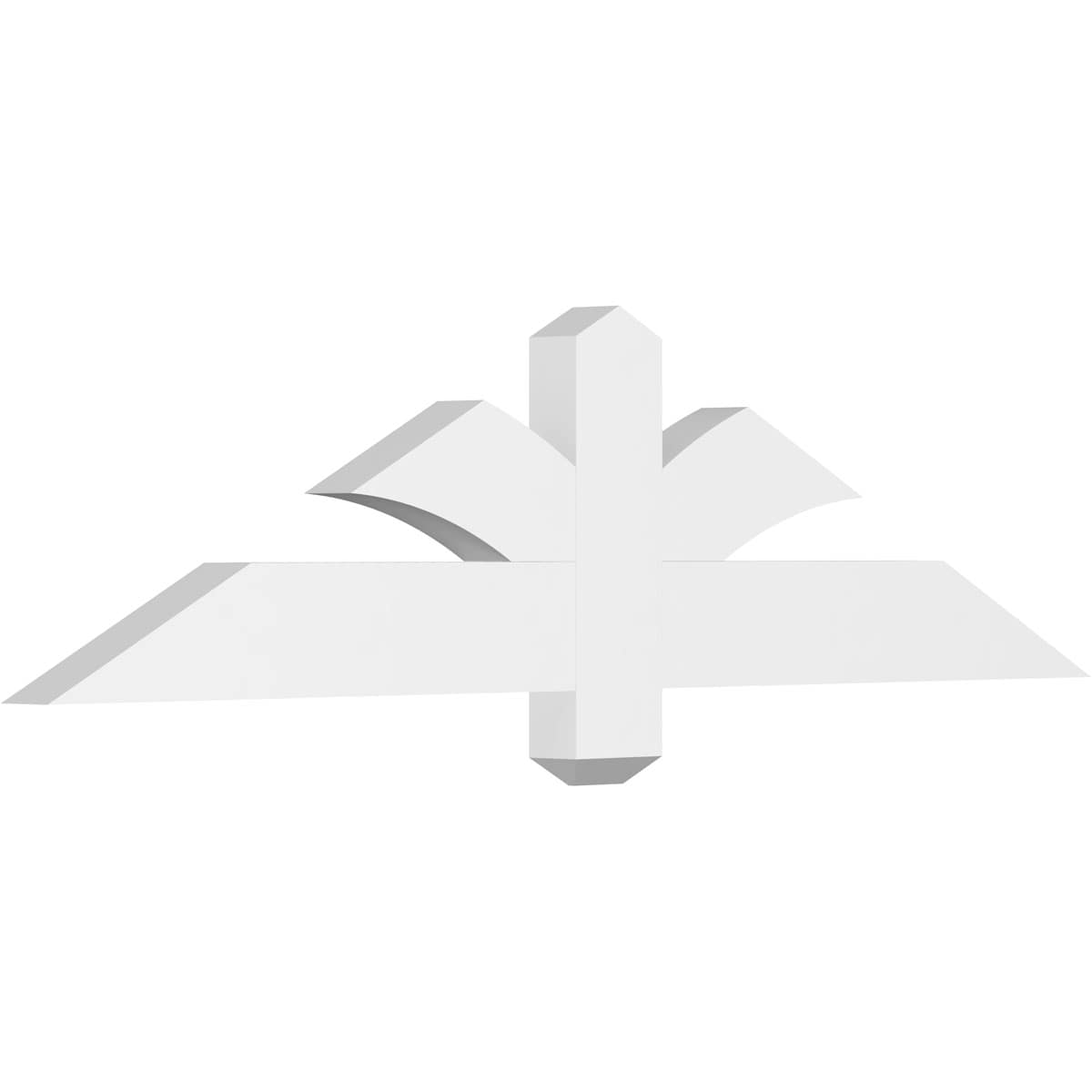 Ekena Millwork GBP048X12X0204RED00 Redmond White PVC Gable bracket