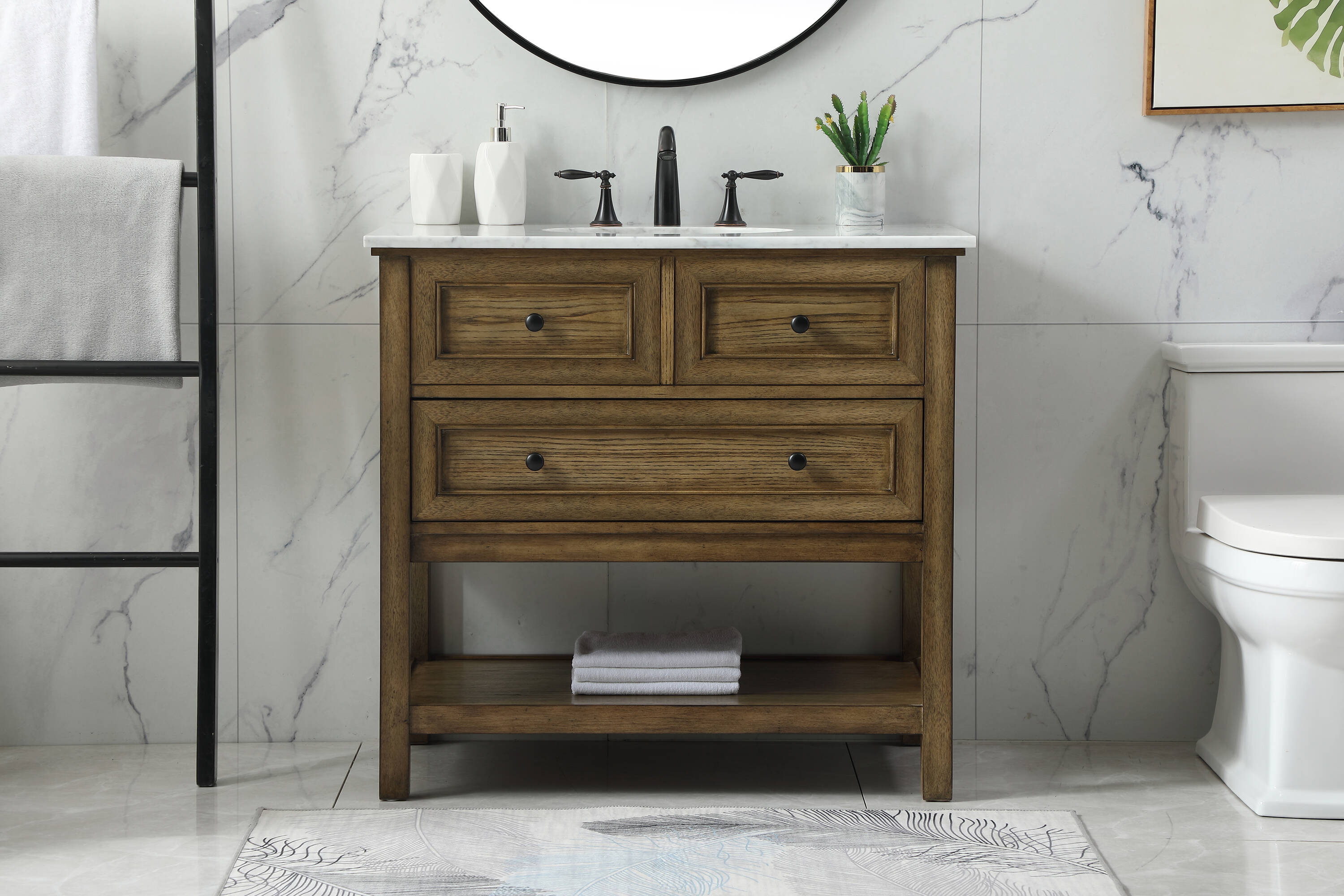 Elegant Decor HF81108DW Bath-Vanity-Combo - View #2